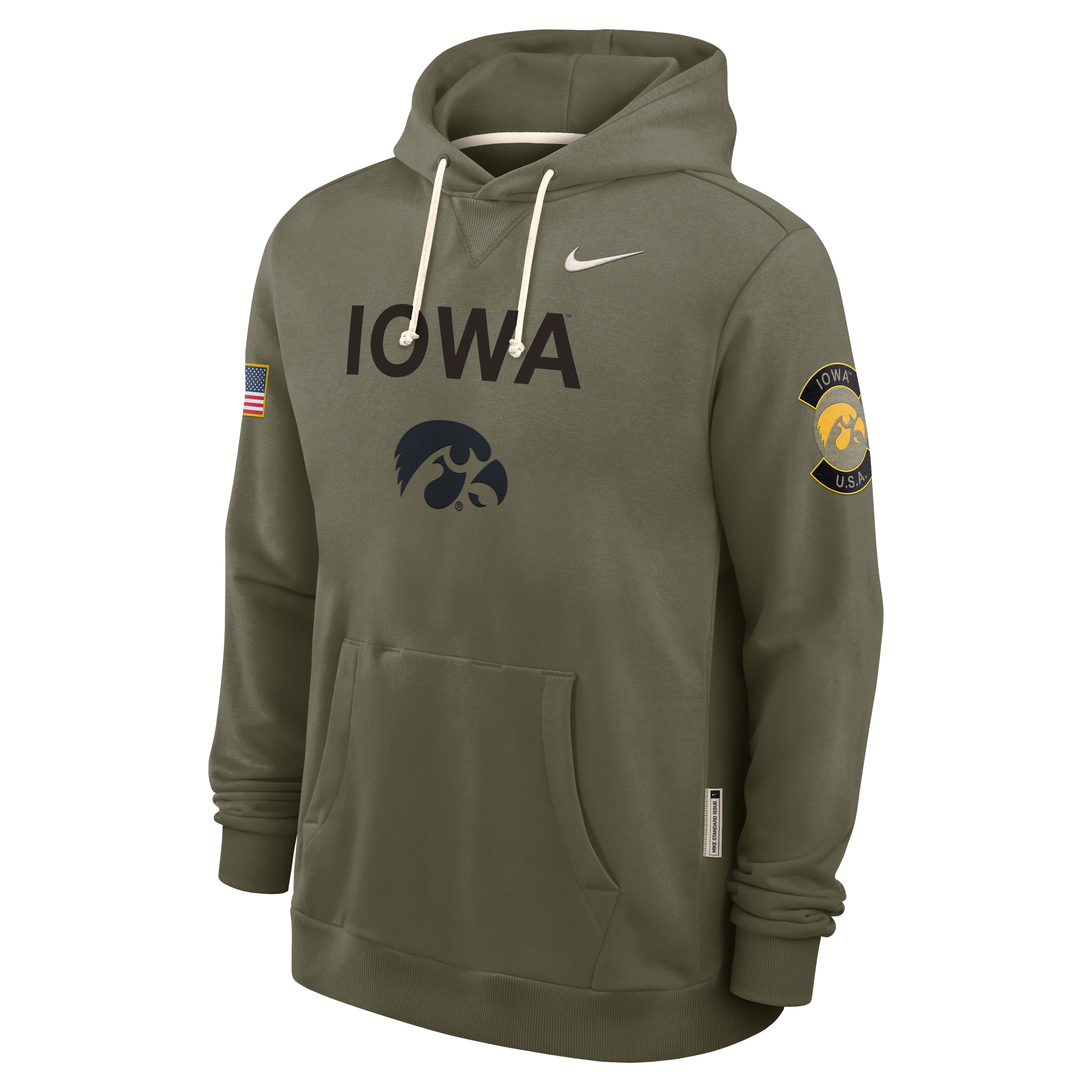 Iowa 2025 Military Appreciation Men's Nike Dri-FIT College Pullover Hoodie