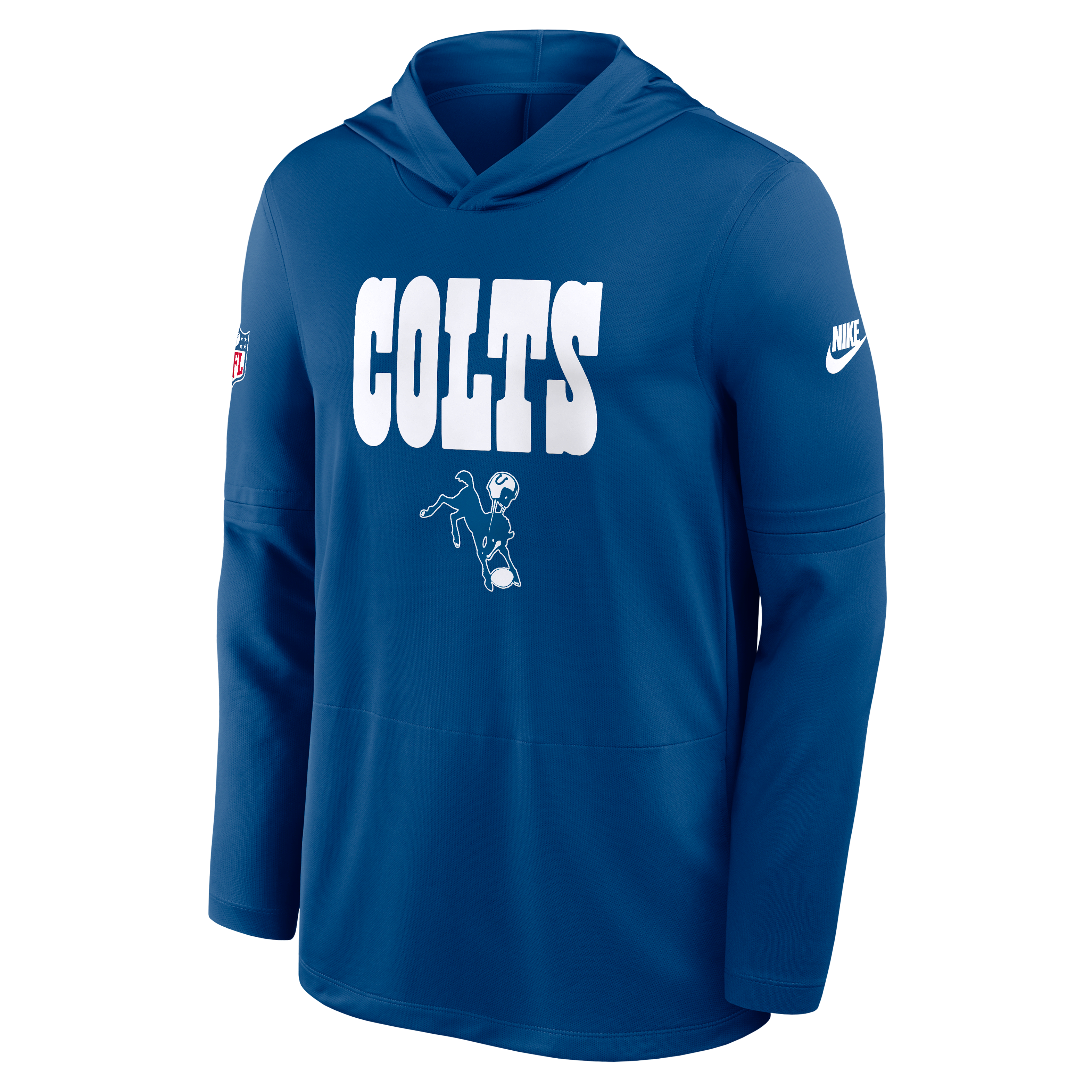 Indianapolis Colts Pass Accuracy Men's Nike Dri-FIT NFL Long-Sleeve Hooded Top