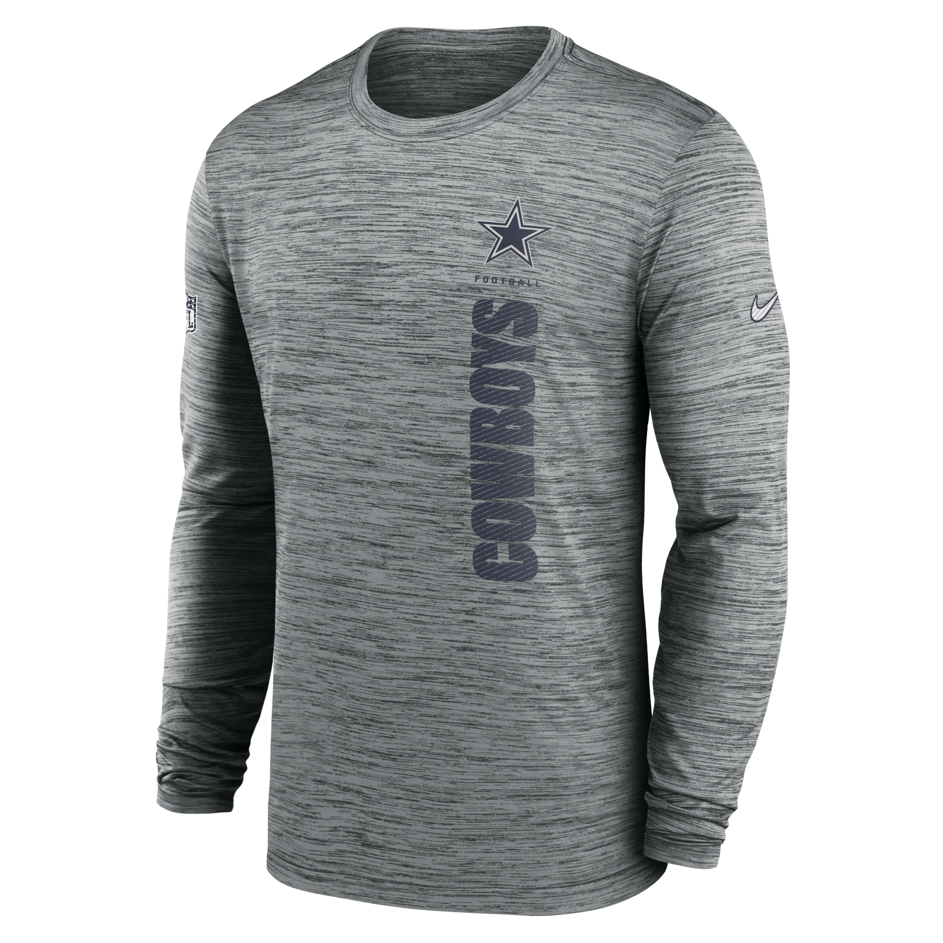 Dallas Cowboys Sideline Velocity Men's Nike Dri-FIT NFL Long-Sleeve T-Shirt