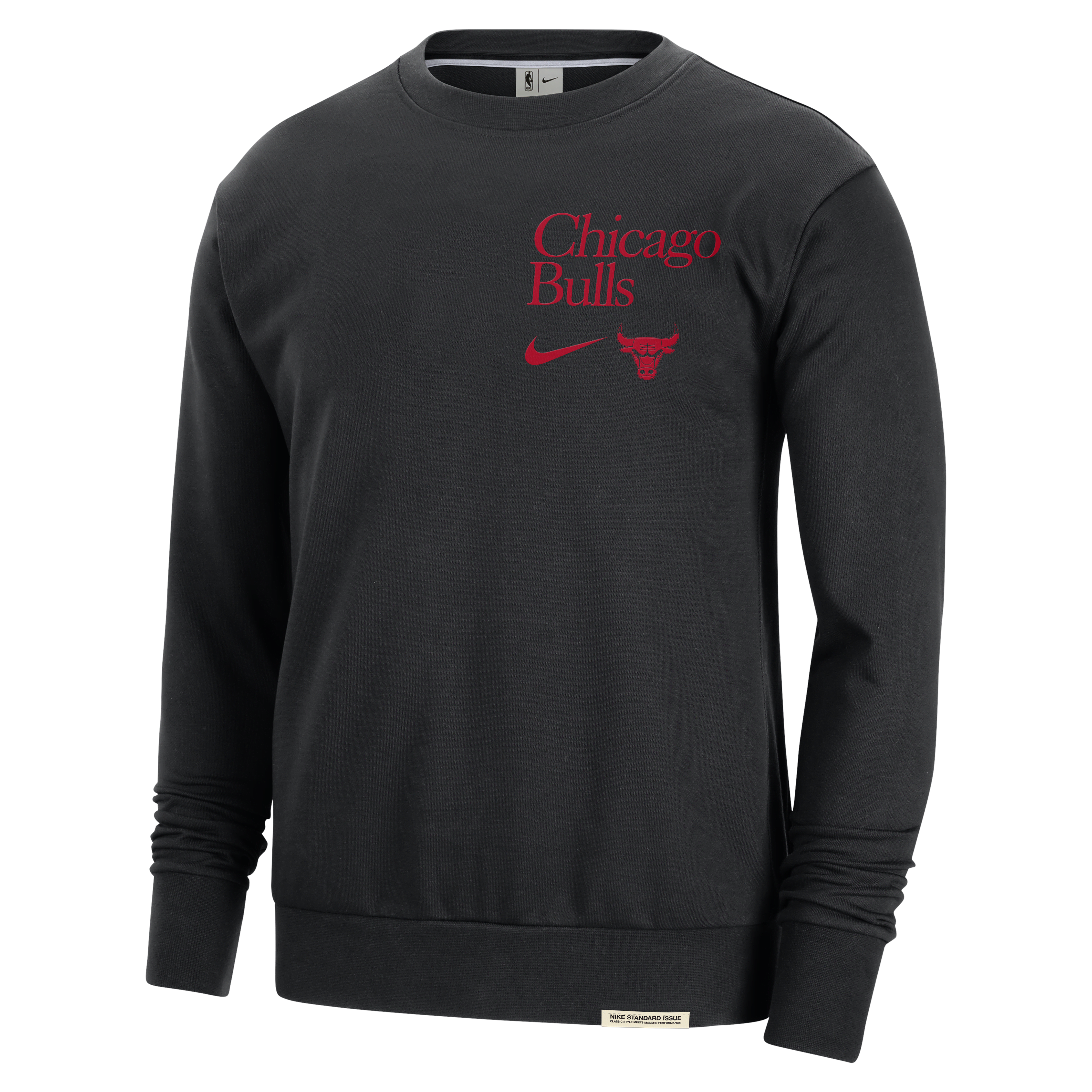 Chicago Bulls Standard Issue Men's Nike Dri-FIT NBA Crew-Neck Sweatshirt