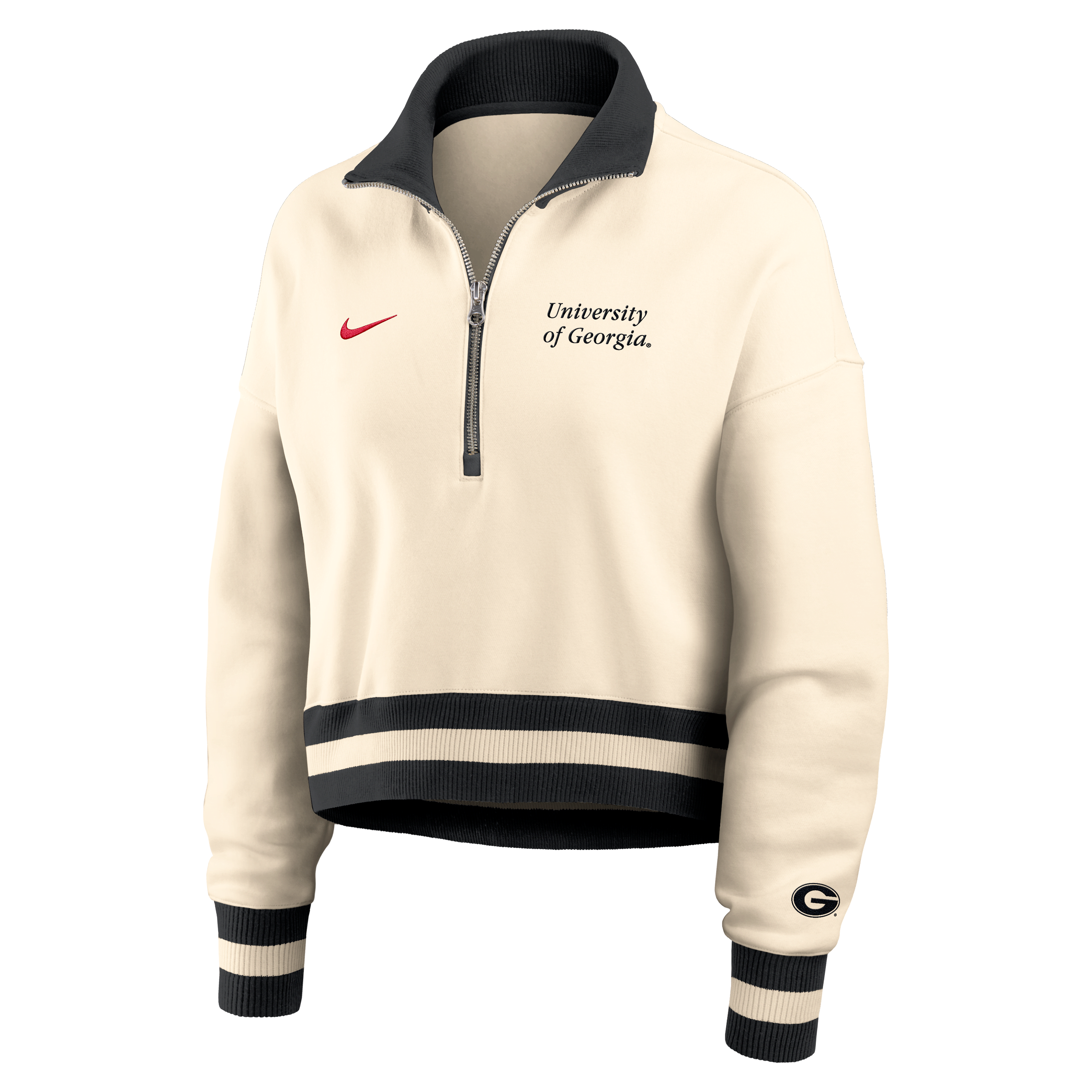 Georgia Legacy Women's Nike College Cropped 1/4-Zip Crew