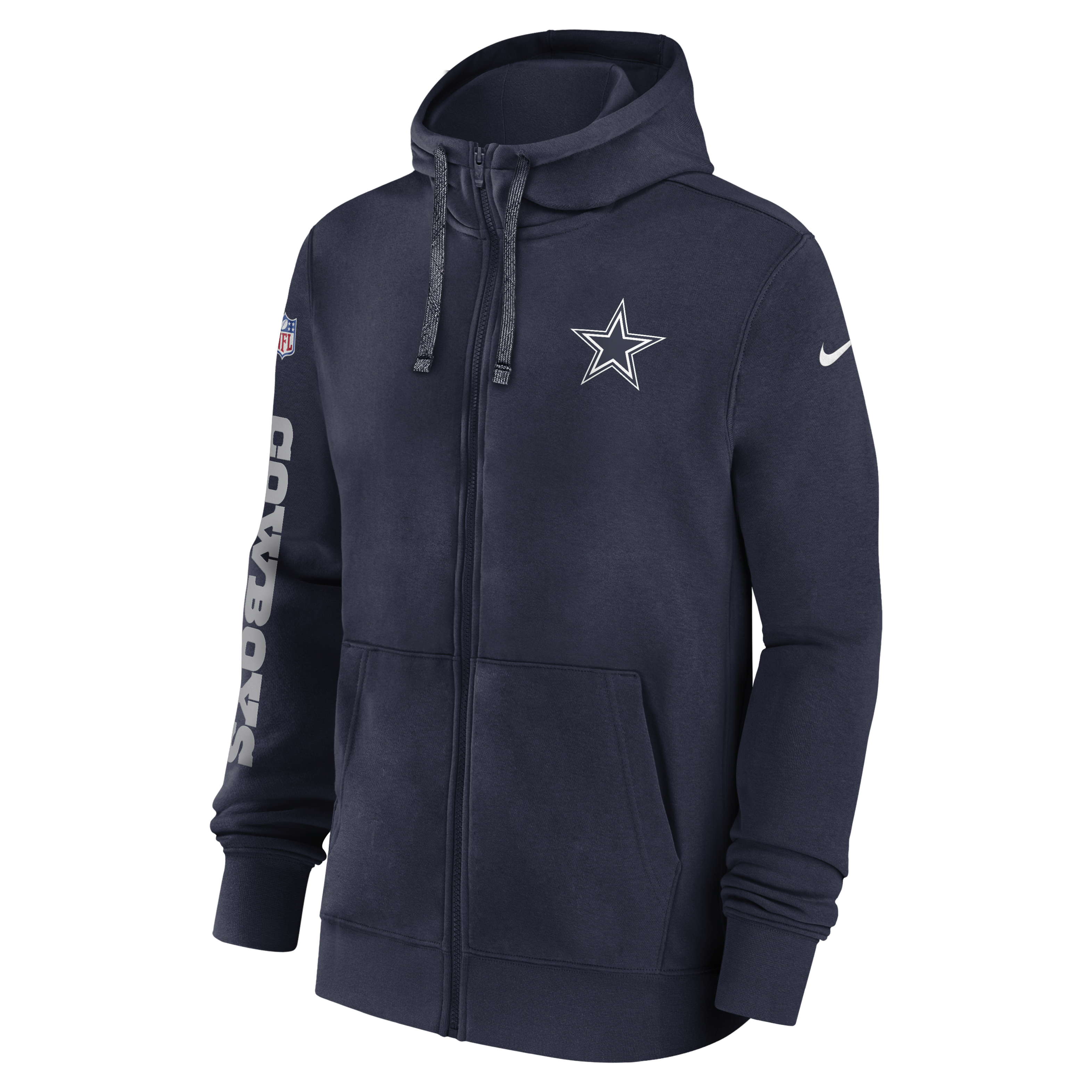 Dallas Cowboys Sideline Team Issue Club Men's Nike NFL Full-Zip Hoodie