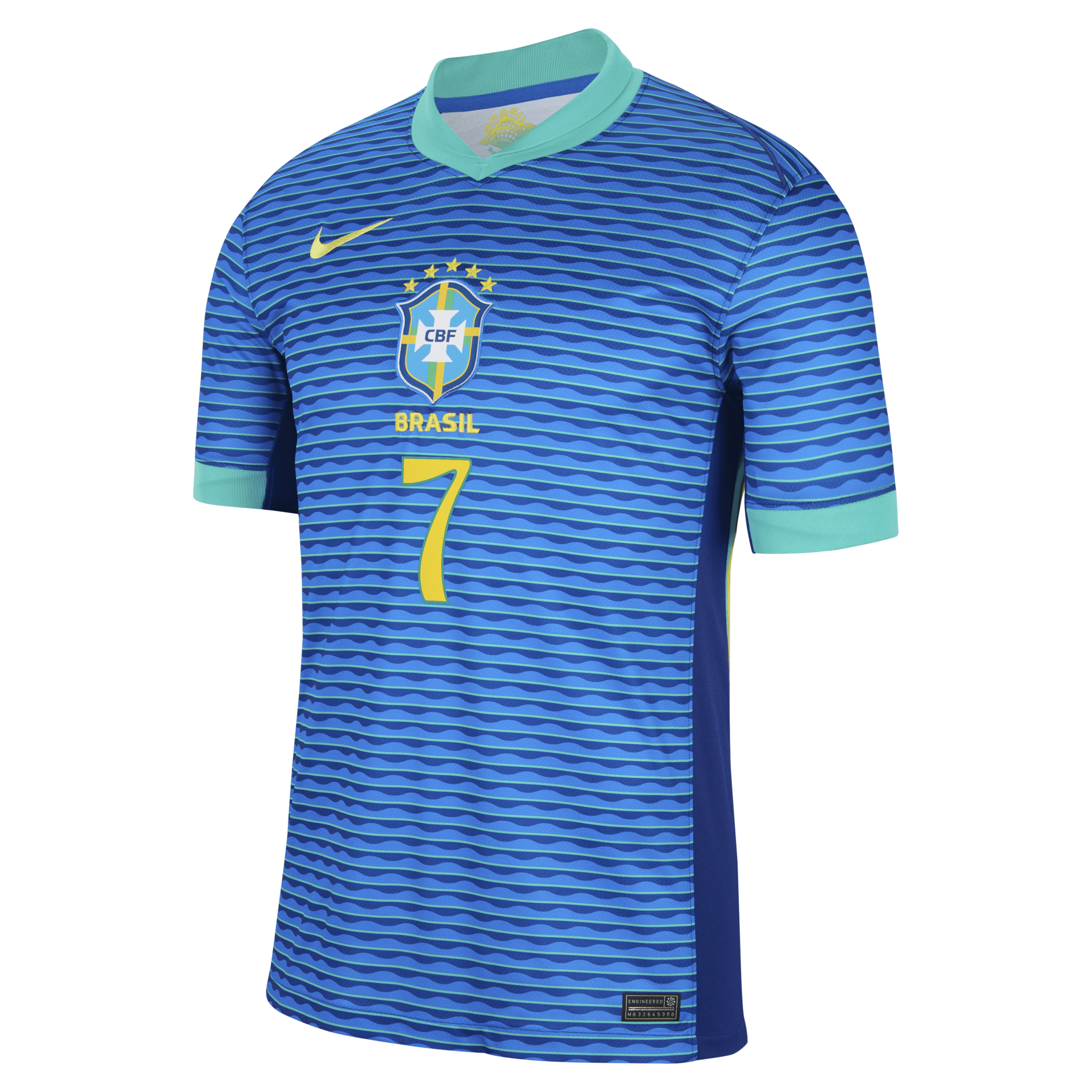 Vini Jr. Brazil National Team 2024 Stadium Away Men's Nike Dri-FIT Soccer Jersey