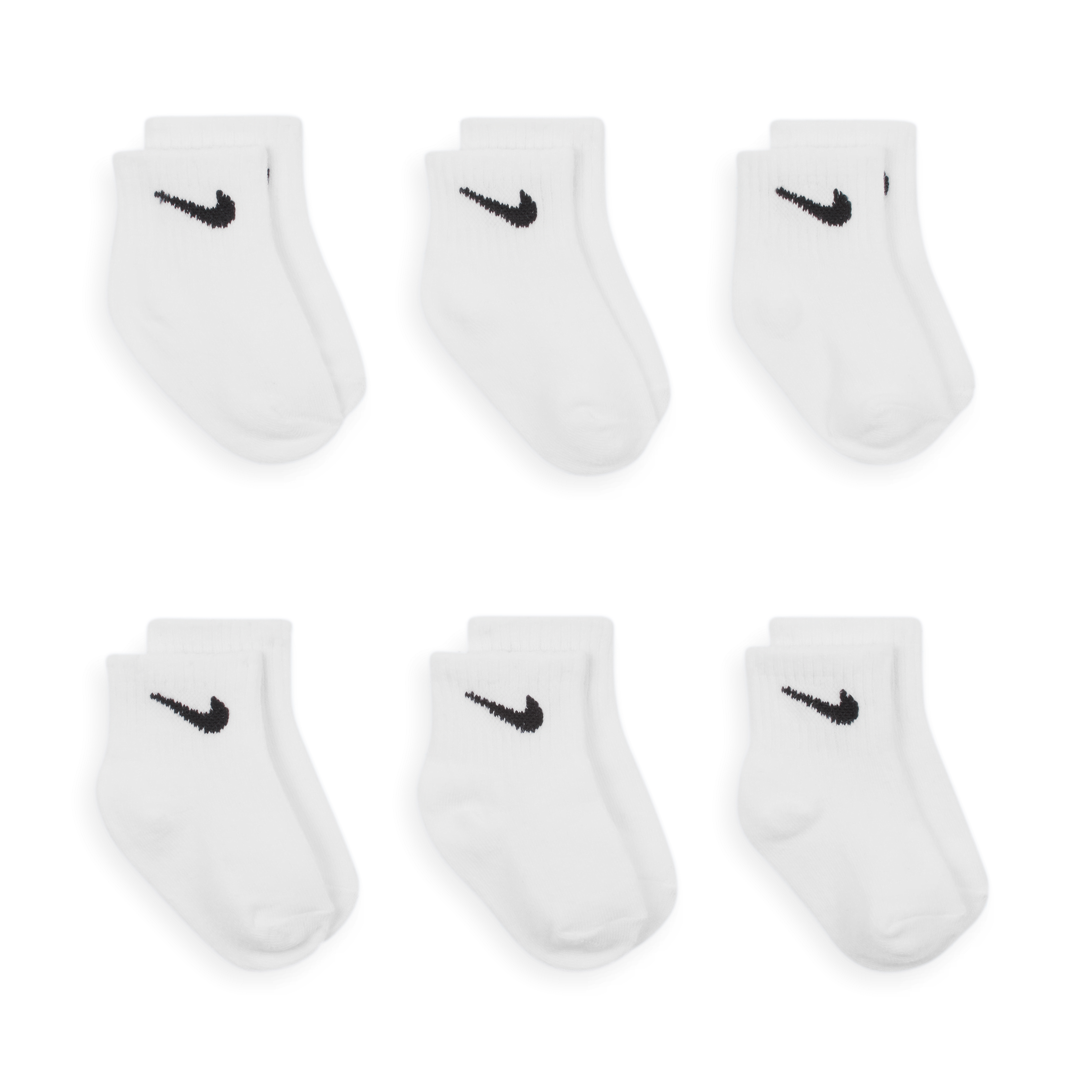 Nike Swoosh Baby (12-24M) Ankle Socks (6 Pairs)