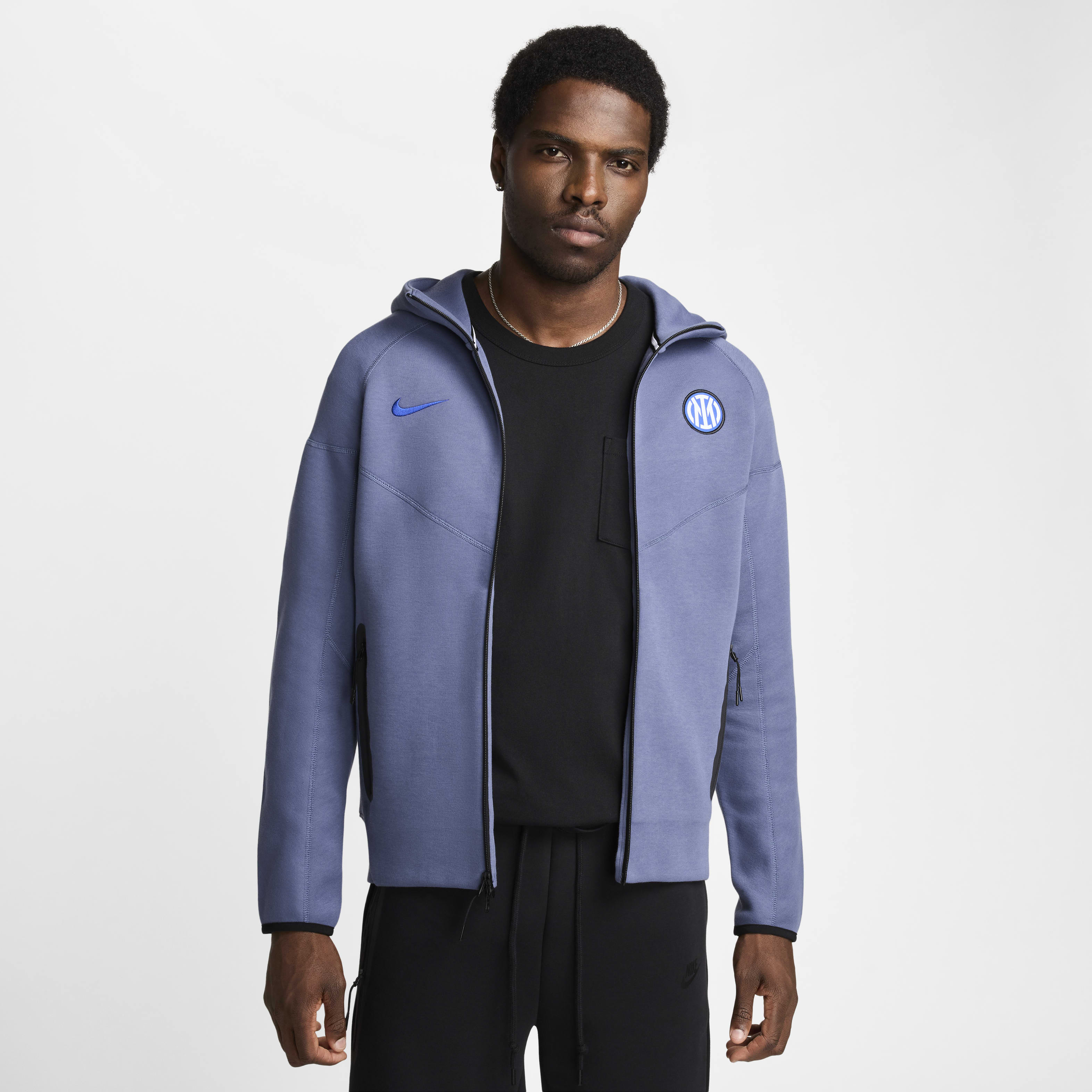 Inter Milan Tech Fleece Windrunner Men's Nike Soccer Full-Zip Hoodie