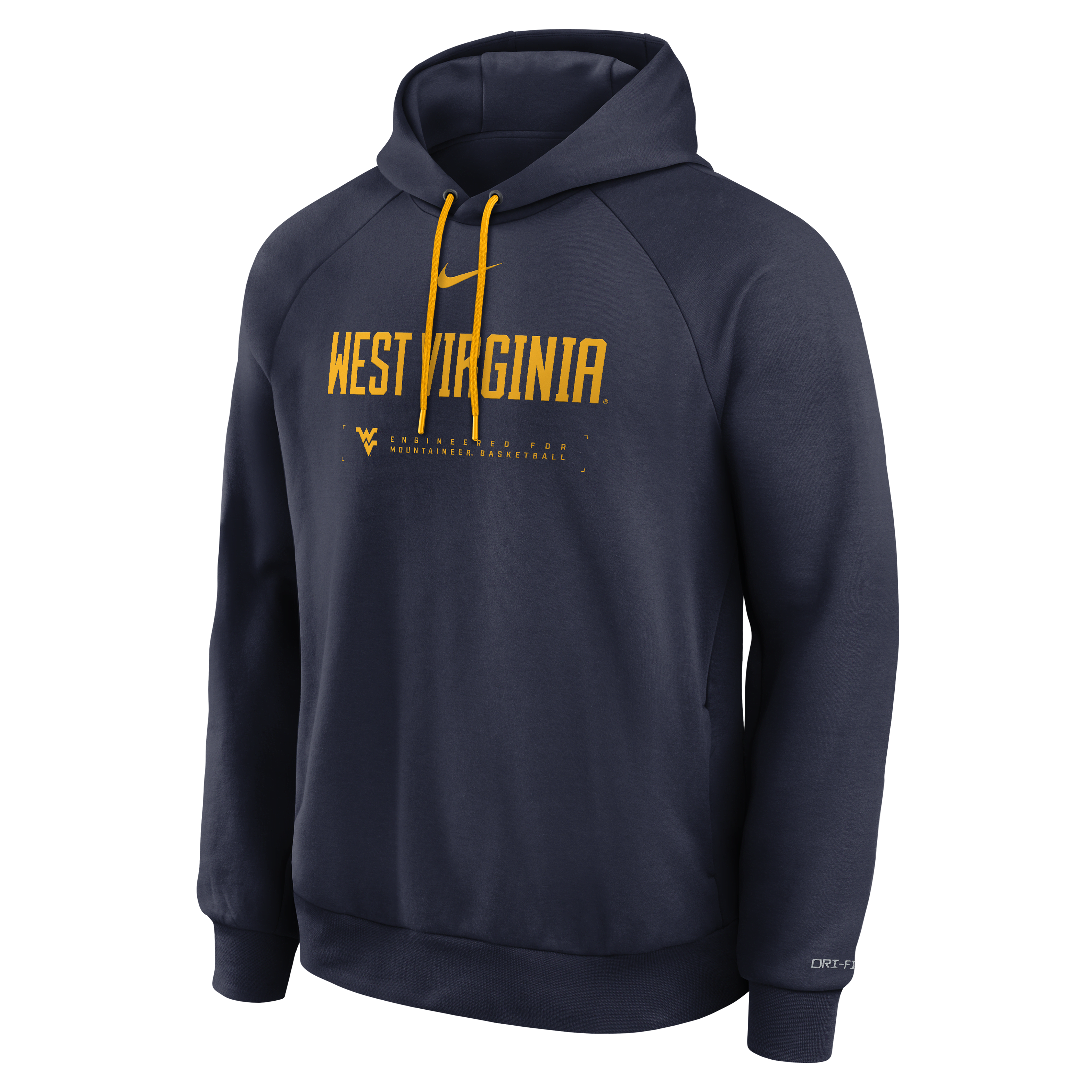 West Virginia Courtside Basketball Practice Men's Nike Dri-FIT Pullover Hoodie