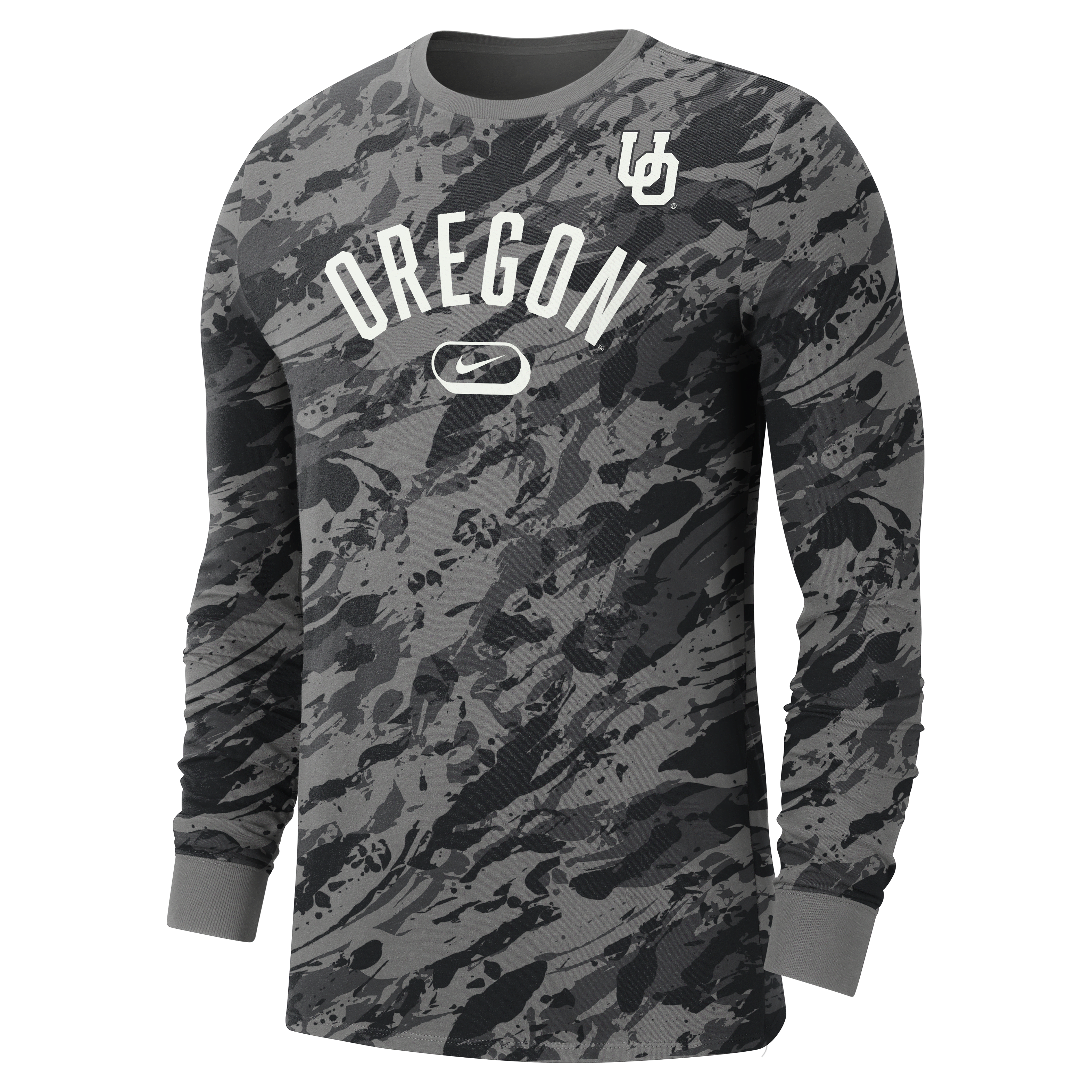 Oregon Men's Nike College Crew-Neck Long-Sleeve T-Shirt