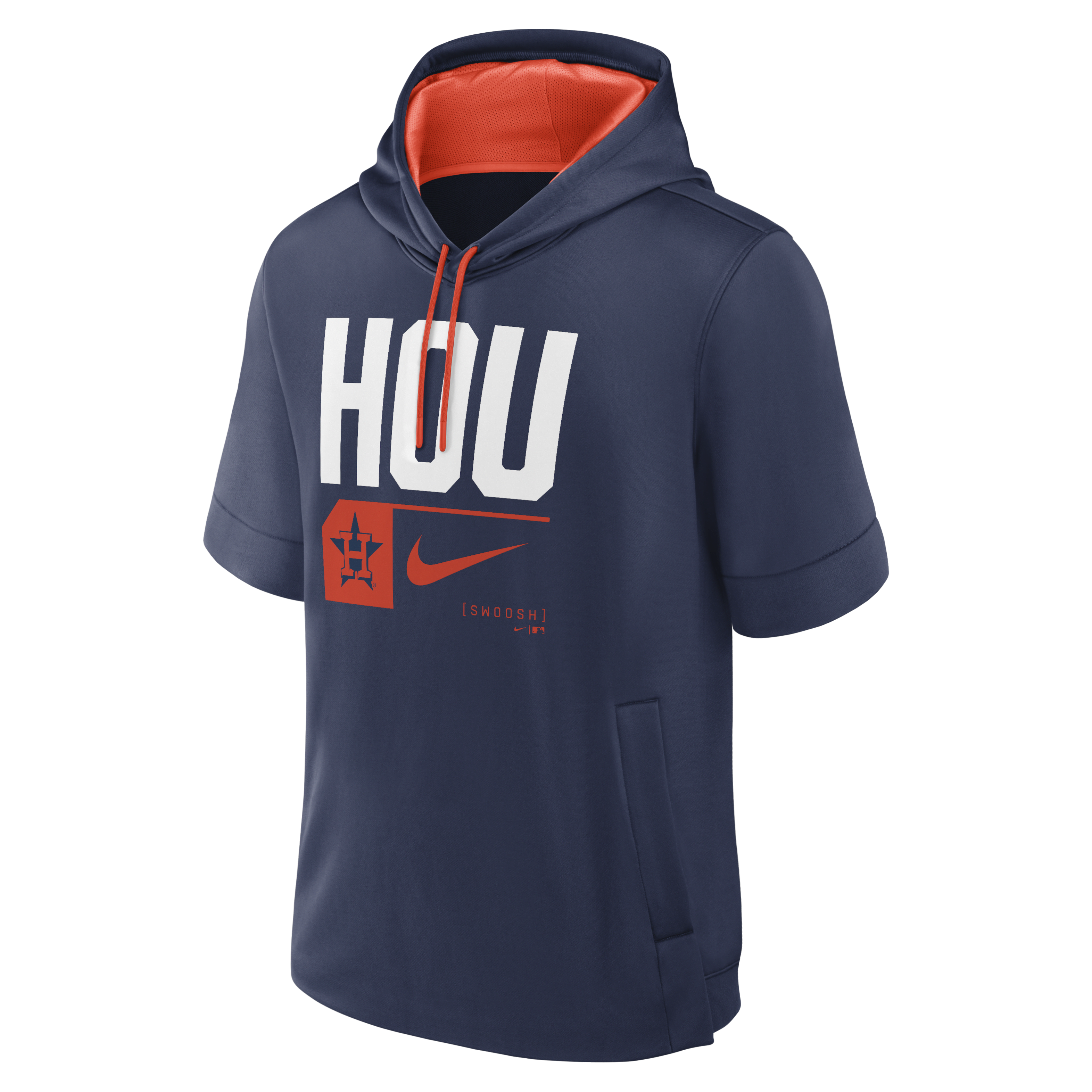 Houston Astros Tri Code Lockup Men's Nike MLB Short-Sleeve Pullover Hoodie