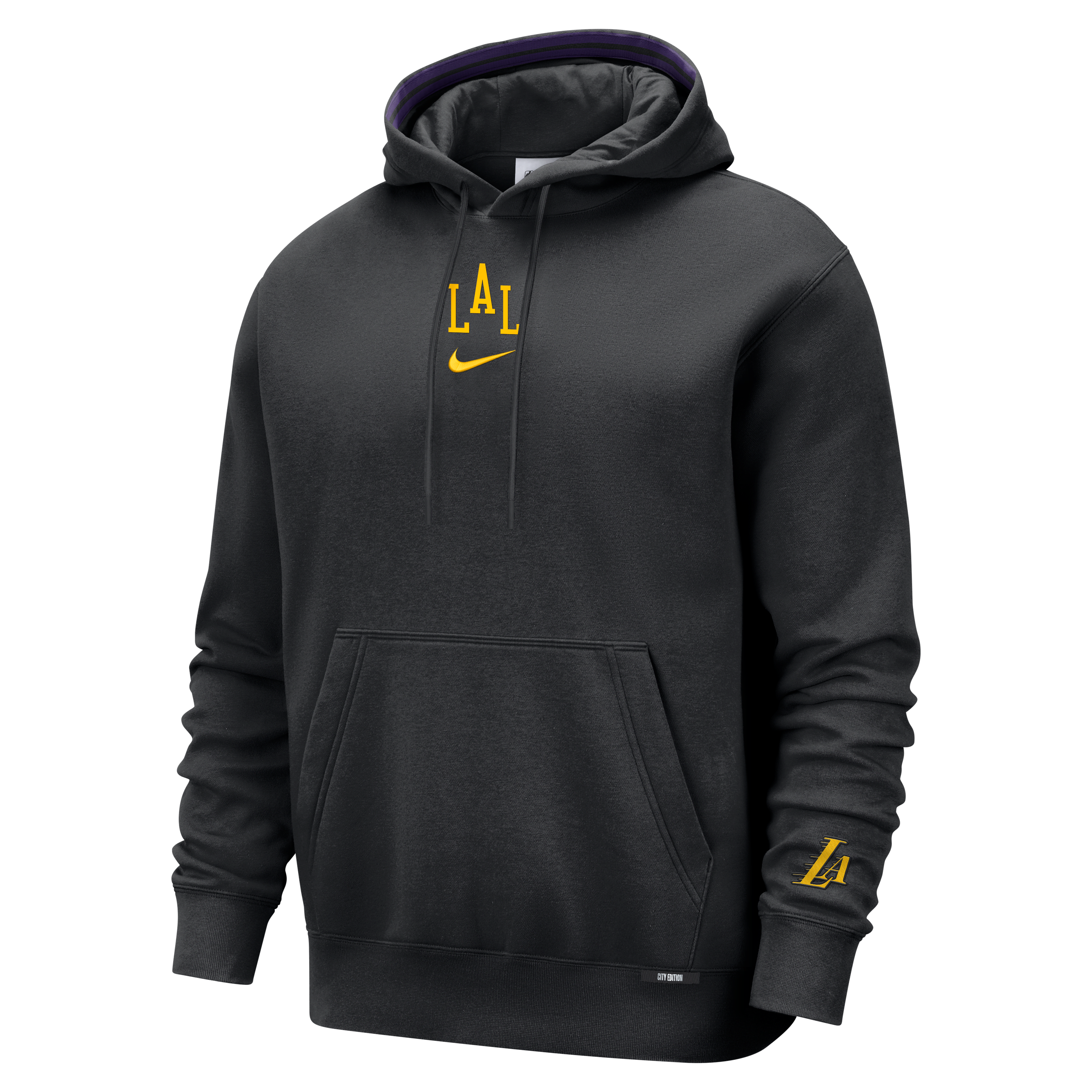 Los Angeles Lakers City Edition Men's Nike NBA Premium Club Fleece Hoodie