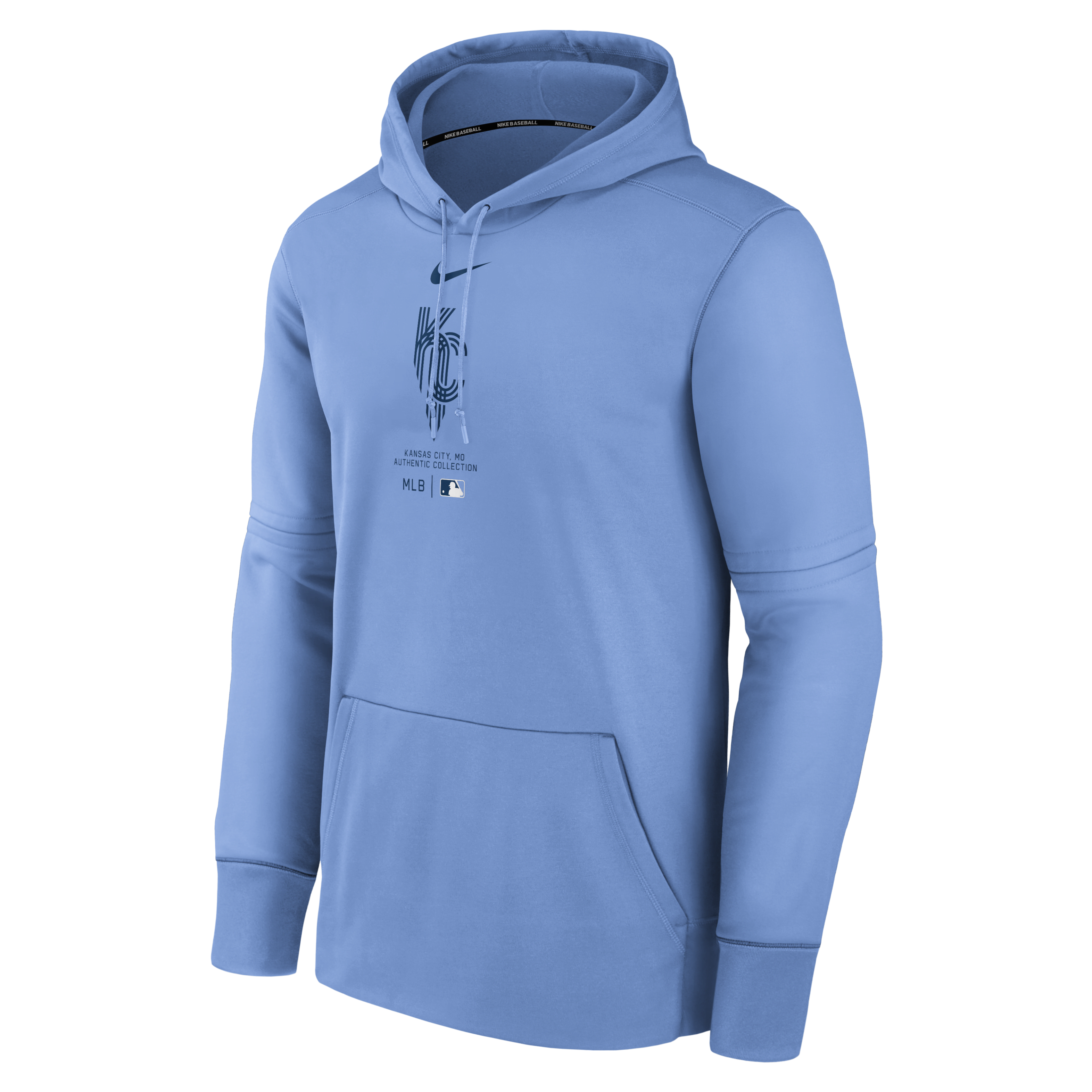 Kansas City Royals Connect Practice Men's Nike Therma MLB Pullover Hoodie