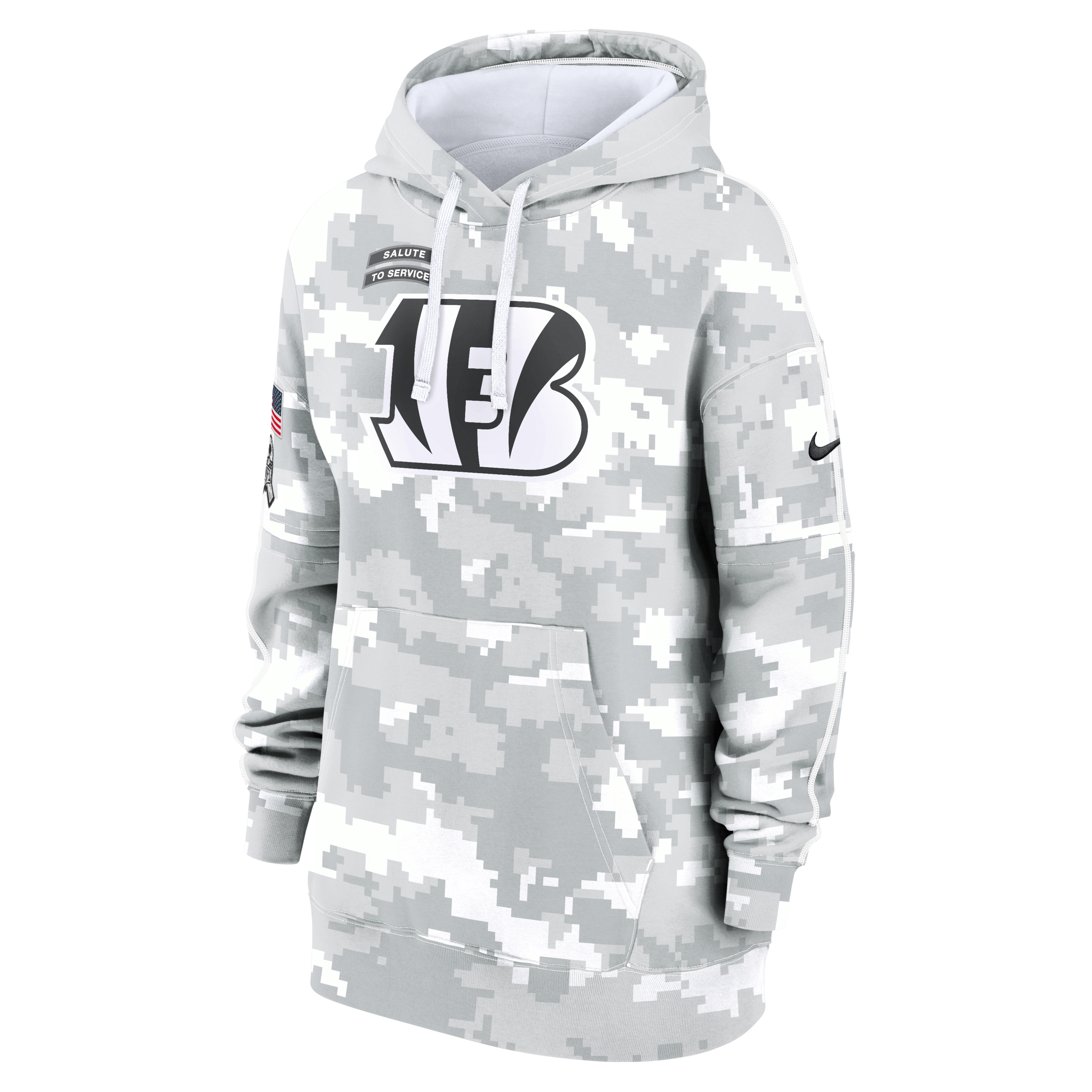 Cincinnati Bengals Salute to Service Primary Edge Club Women's Nike NFL Pullover Hoodie