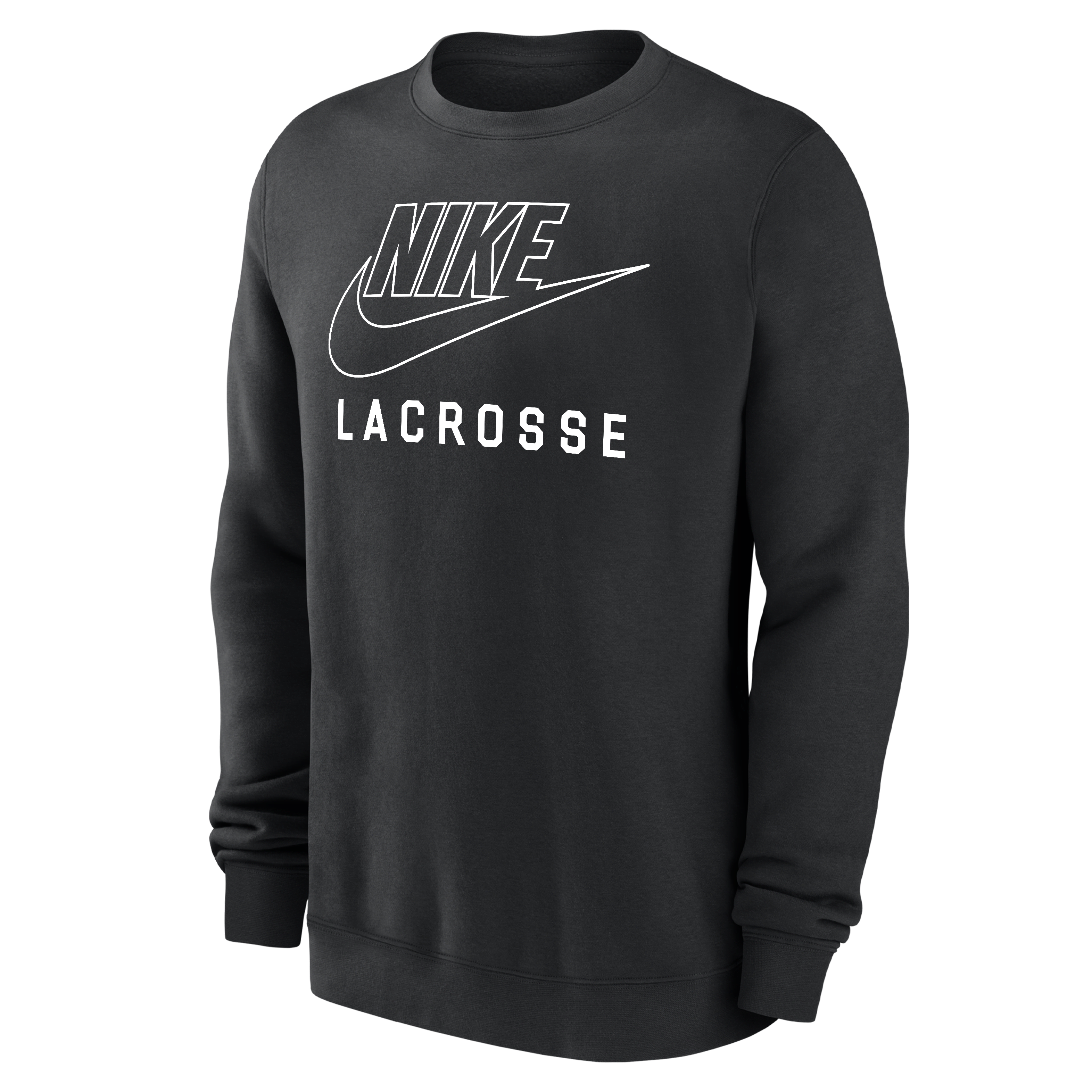 Nike Swoosh Club Fleece Men's Lacrosse Pullover Crew-Neck Sweatshirt