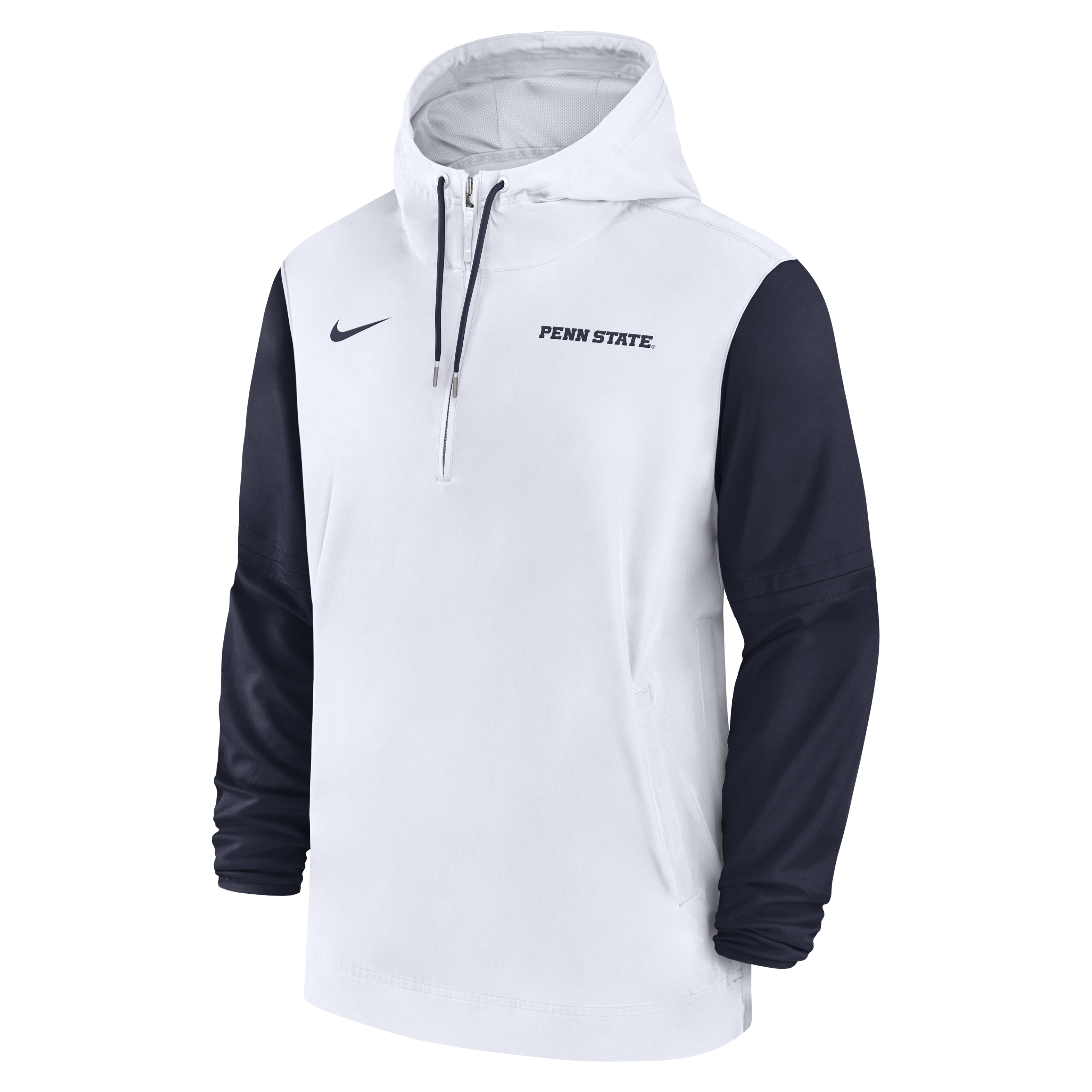 Penn State Nittany Lions Sideline Pre-Game Player Men's Nike College 1/2-Zip Hooded Jacket