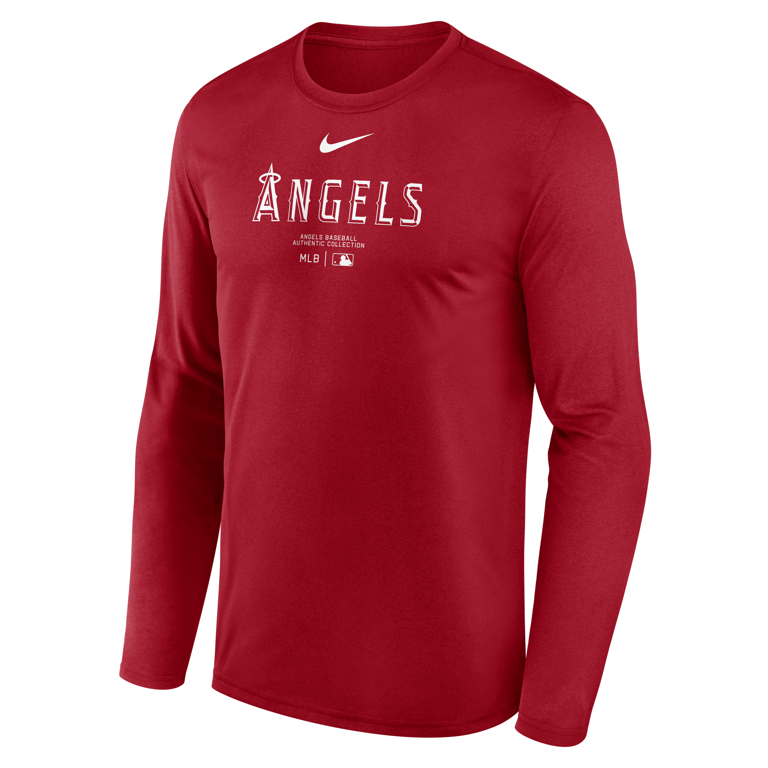 Los Angeles Angels Authentic Collection Practice Men's Nike Dri-FIT MLB Long-Sleeve T-Shirt