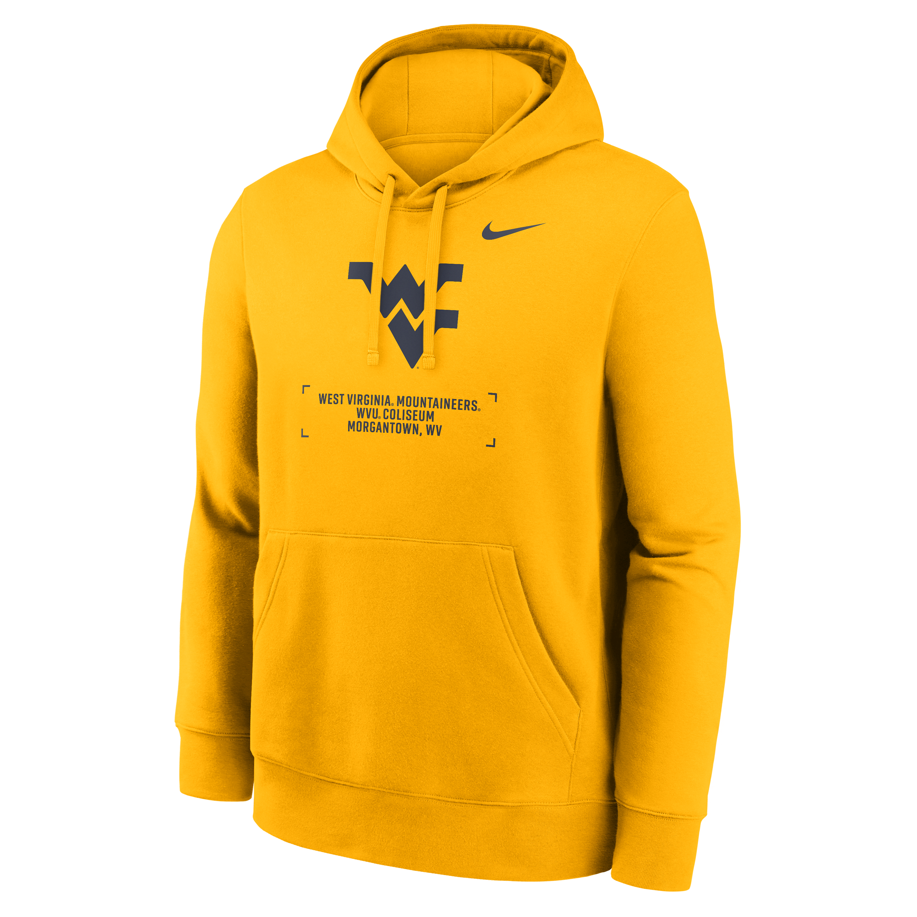 West Virginia Club Basketball 2-Hit Men's Nike College Pullover Hoodie