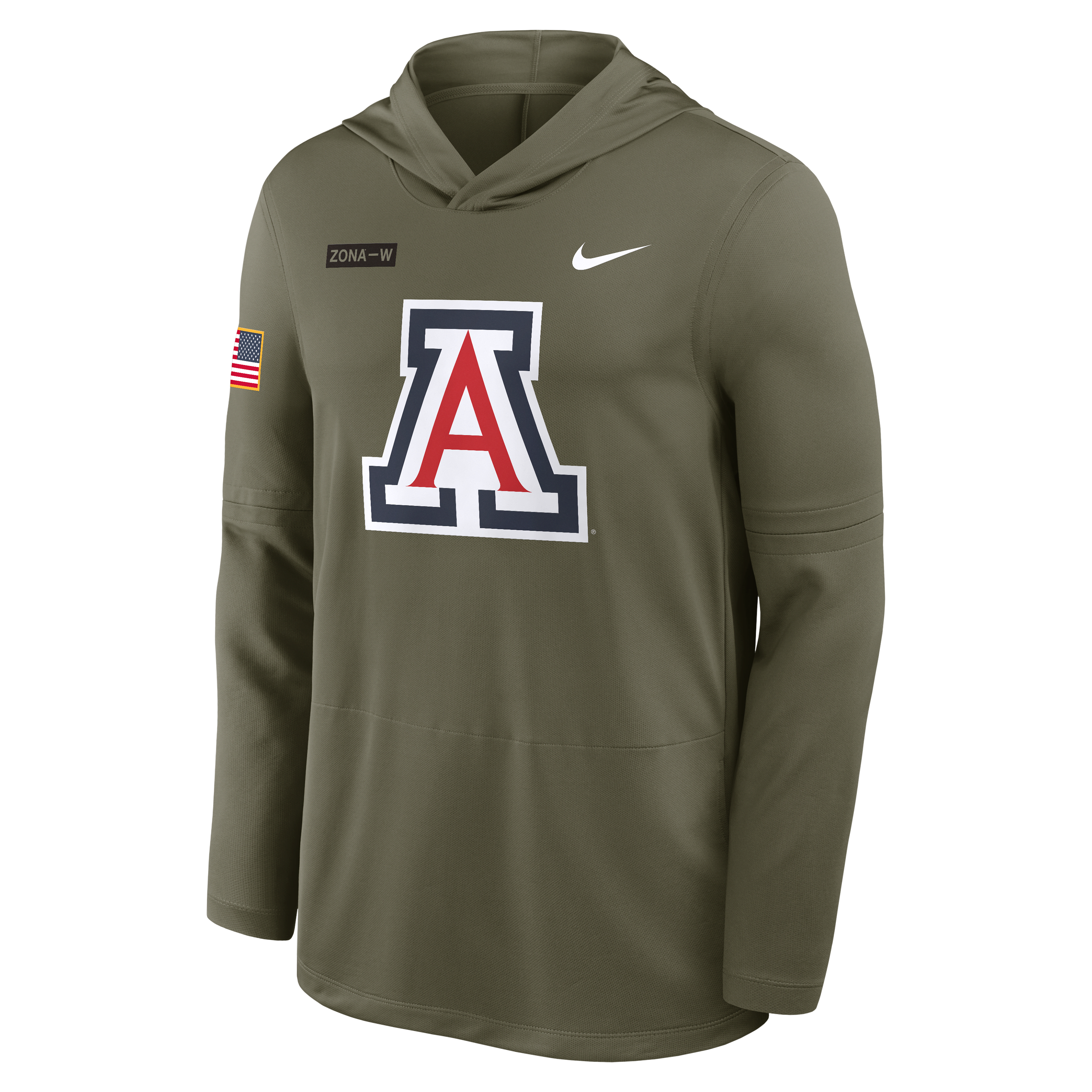 Arizona 2025 Military Appreciation Men's Nike Dri-FIT College Long-Sleeve Hooded Top