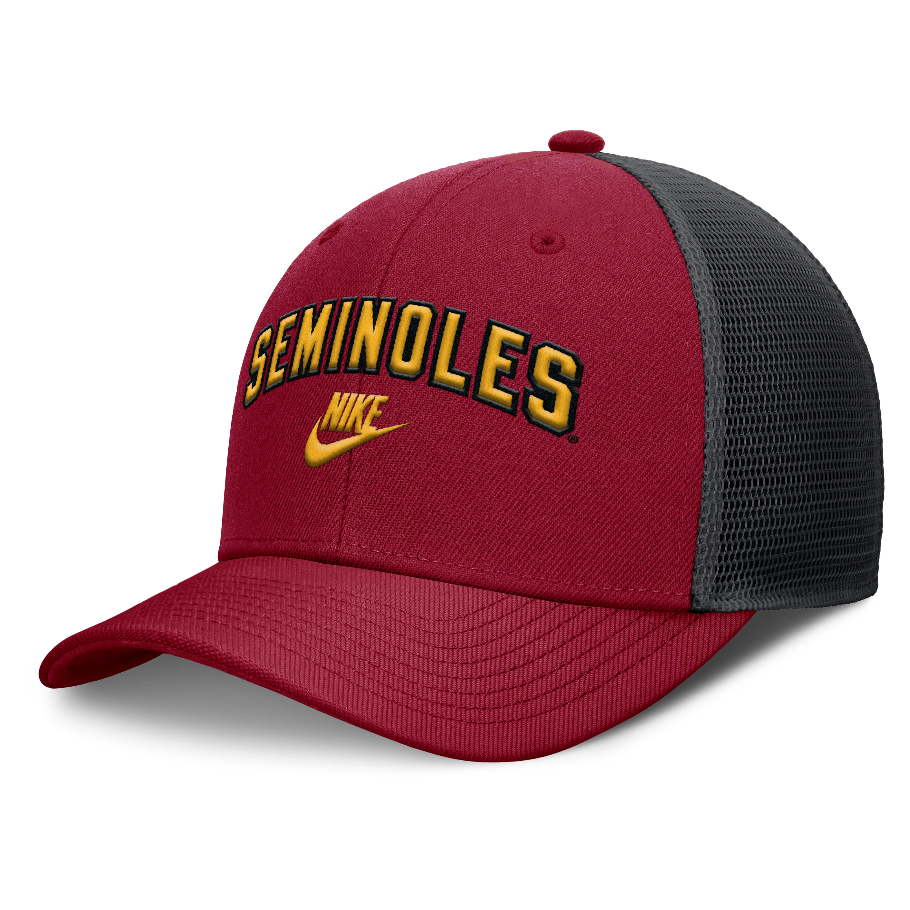 Florida State Legacy Arch Rise Men's Nike Dri-FIT College Trucker Adjustable Hat