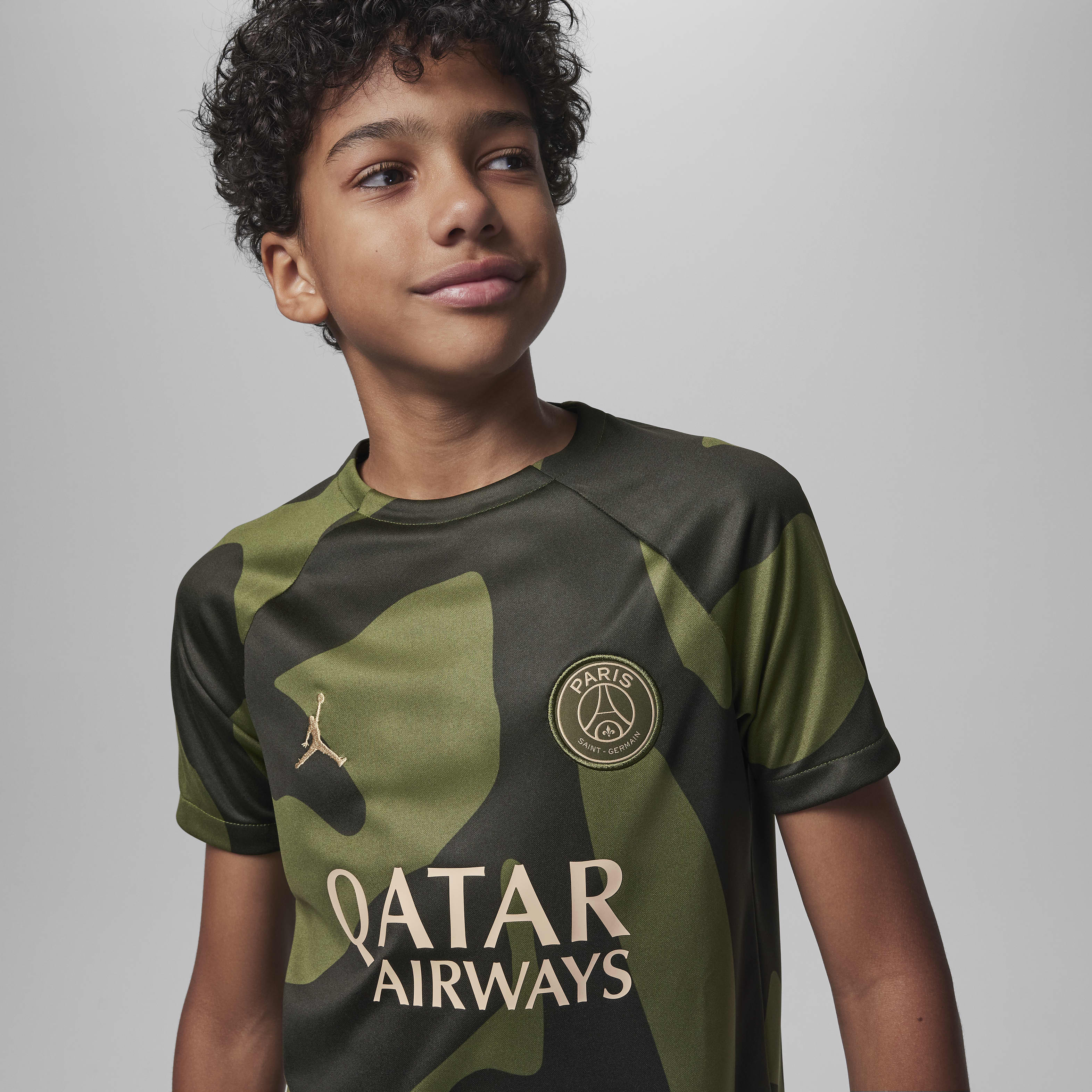 Paris Saint-Germain Academy Pro Fourth Big Kids' Jordan Dri-FIT Soccer Pre-Match Top