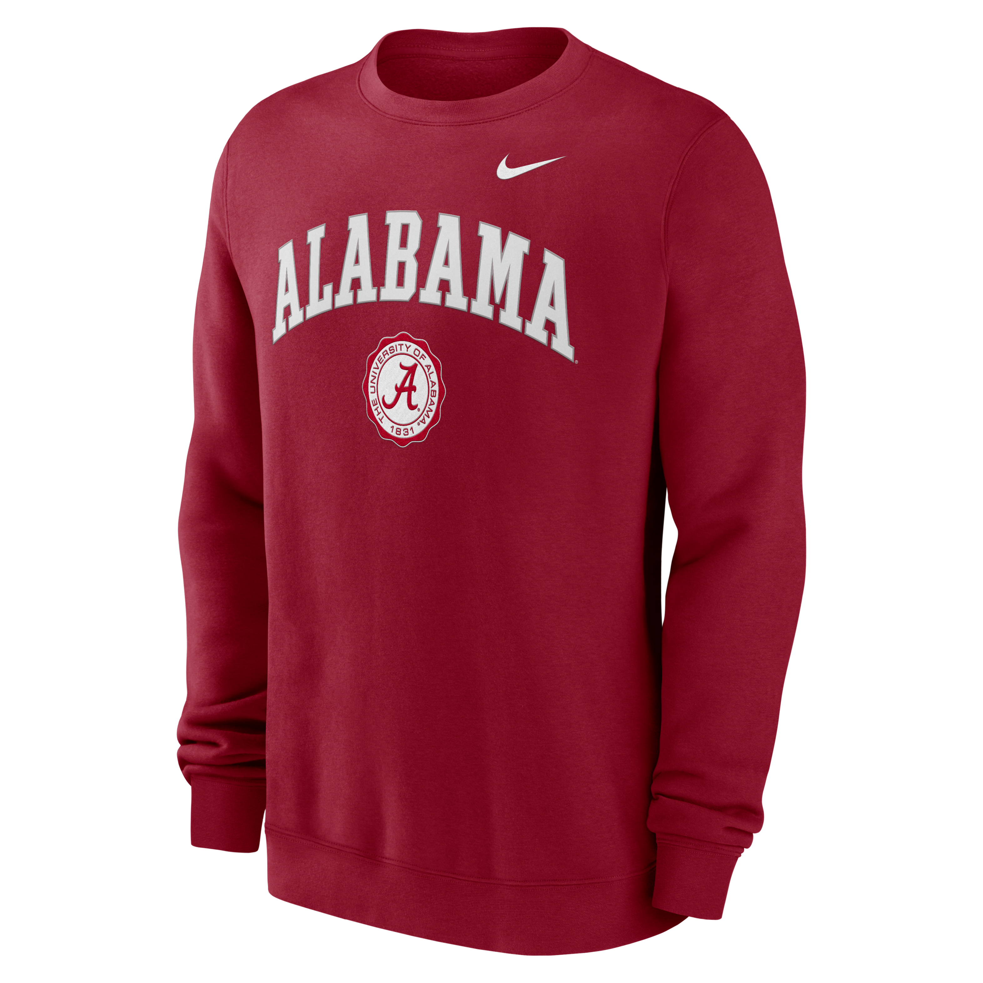 Alabama Crimson Tide Arched Seal Men's Nike College Pullover Crew