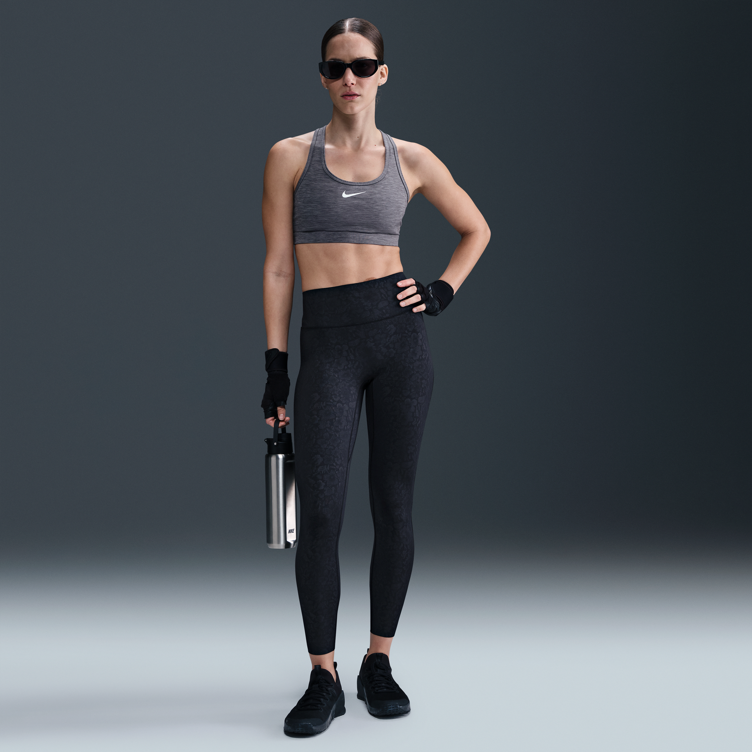 Nike Universa Women's High-Waisted 7/8 Floral Leggings with No Front Seam