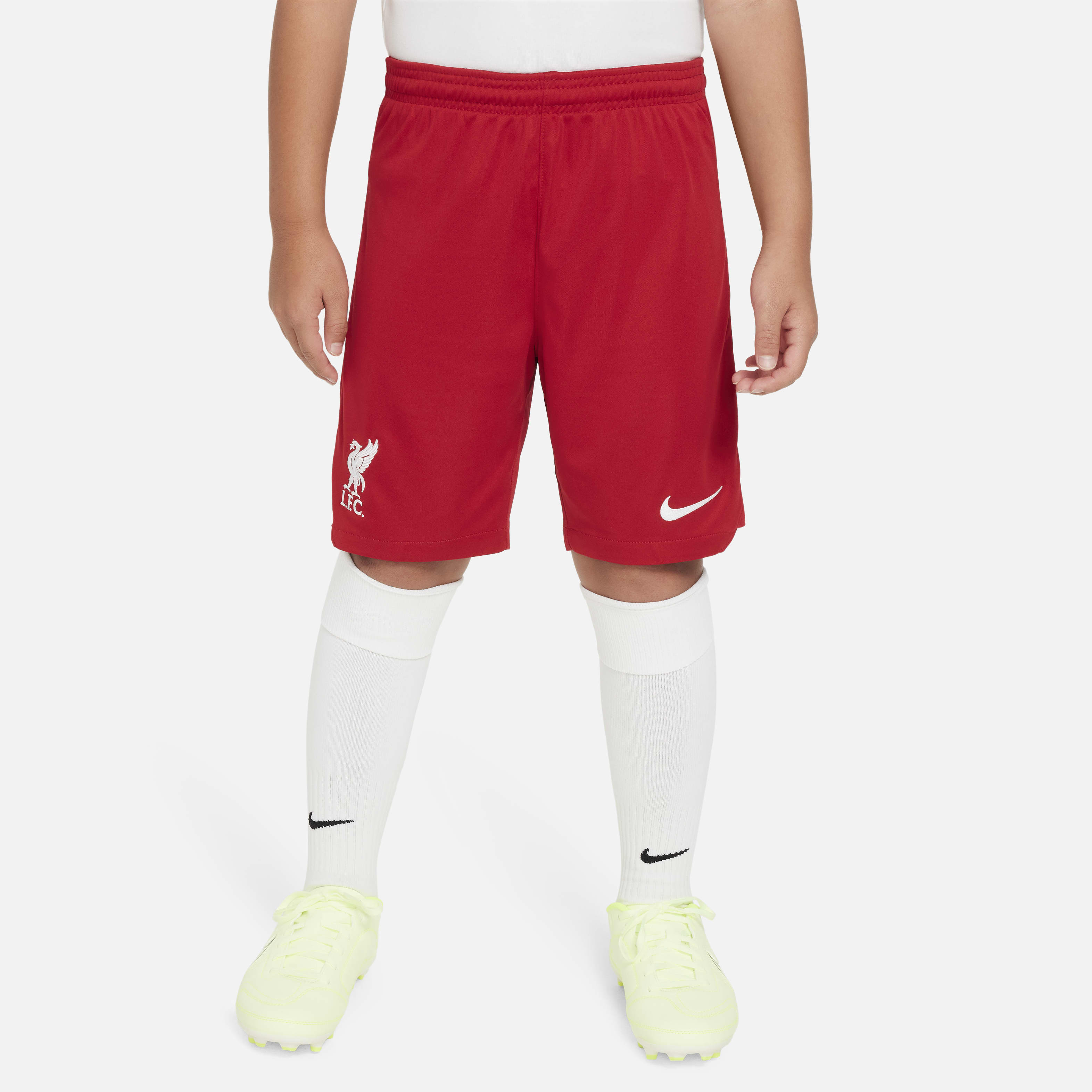 Liverpool FC 2023/24 Stadium Home Big Kids' Nike Dri-FIT Soccer Shorts