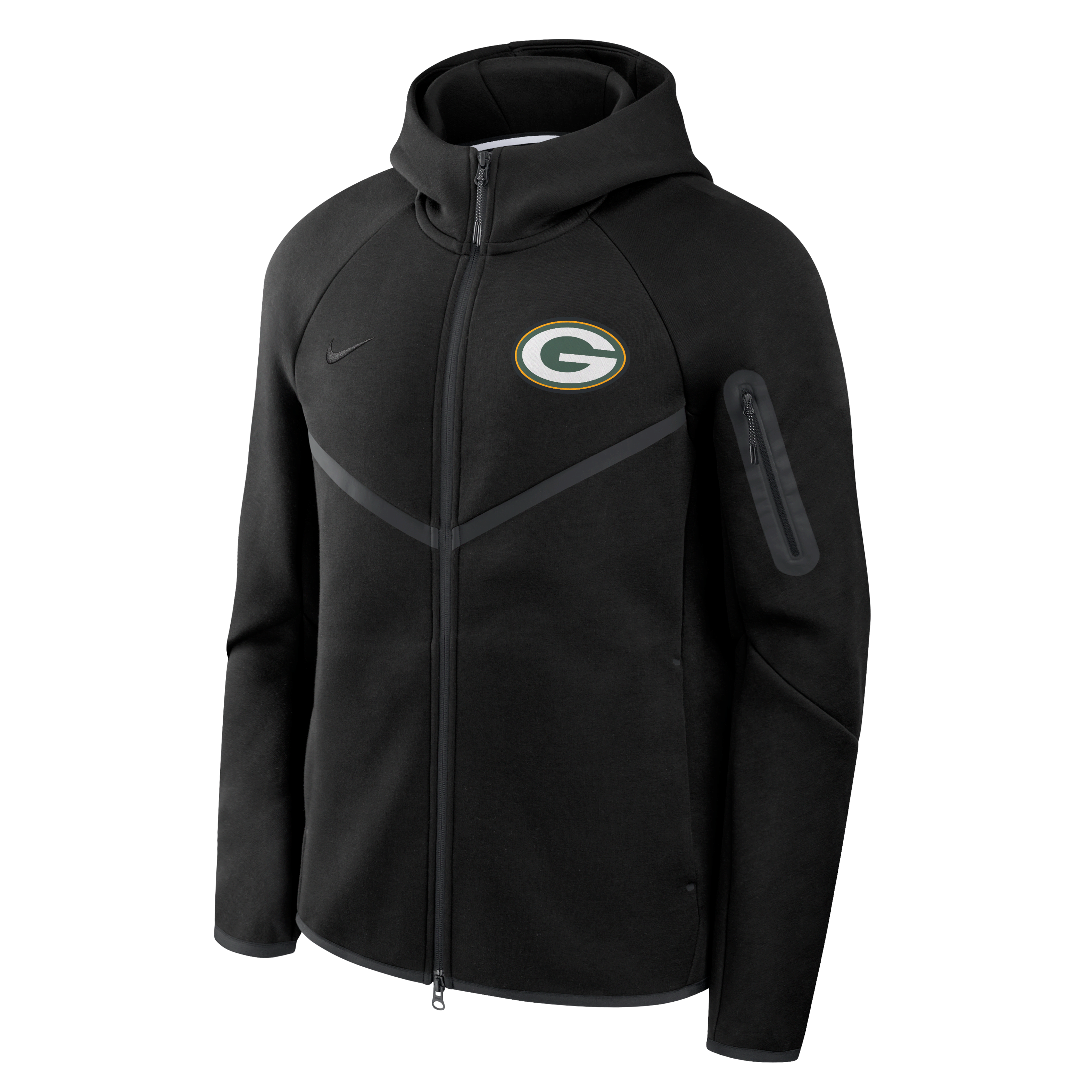 Green Bay Packers Tech Fleece Windrunner Men's Nike NFL Full-Zip Hooded Jacket