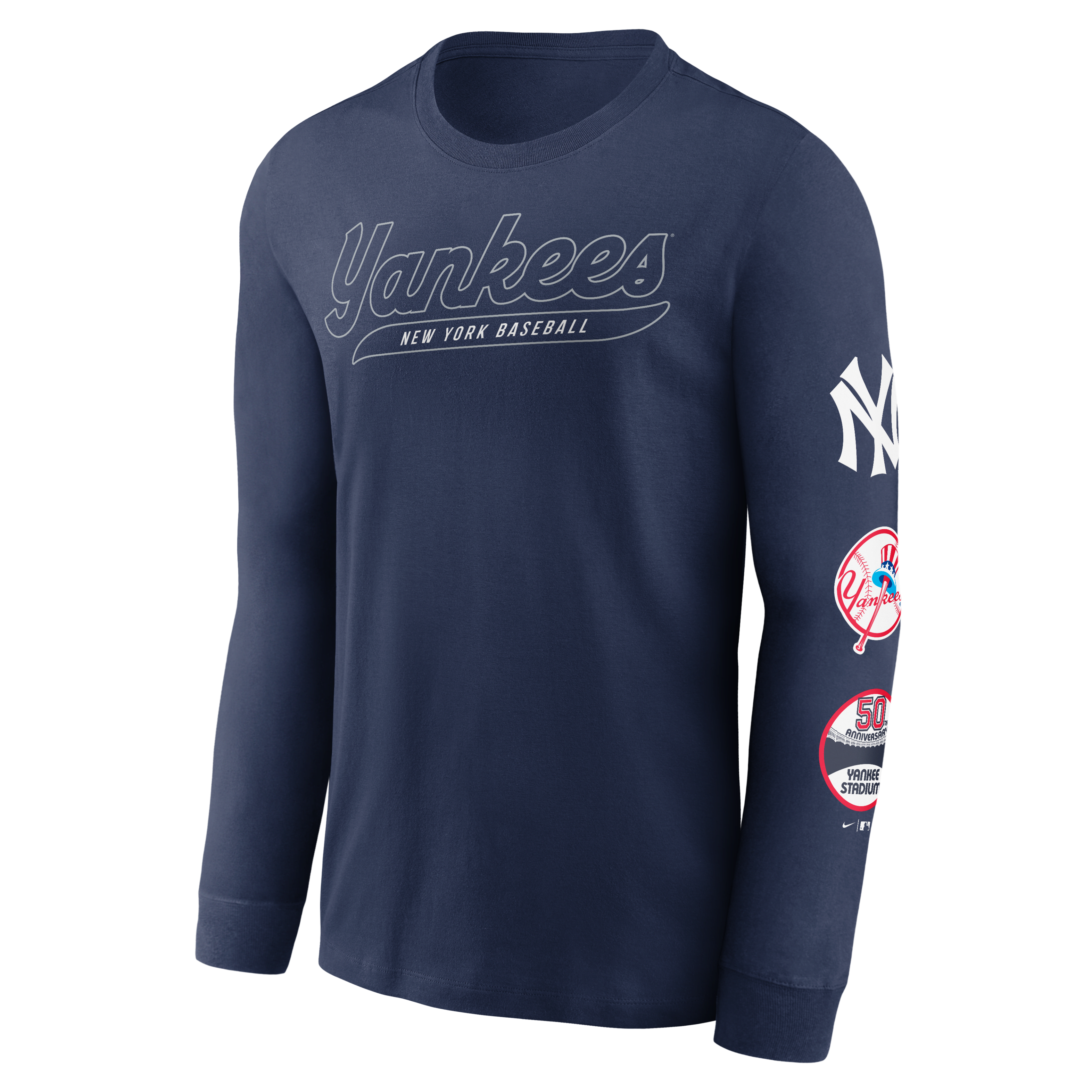 New York Yankees Cooperstown Knockout Men's Nike MLB Long-Sleeve T-Shirt