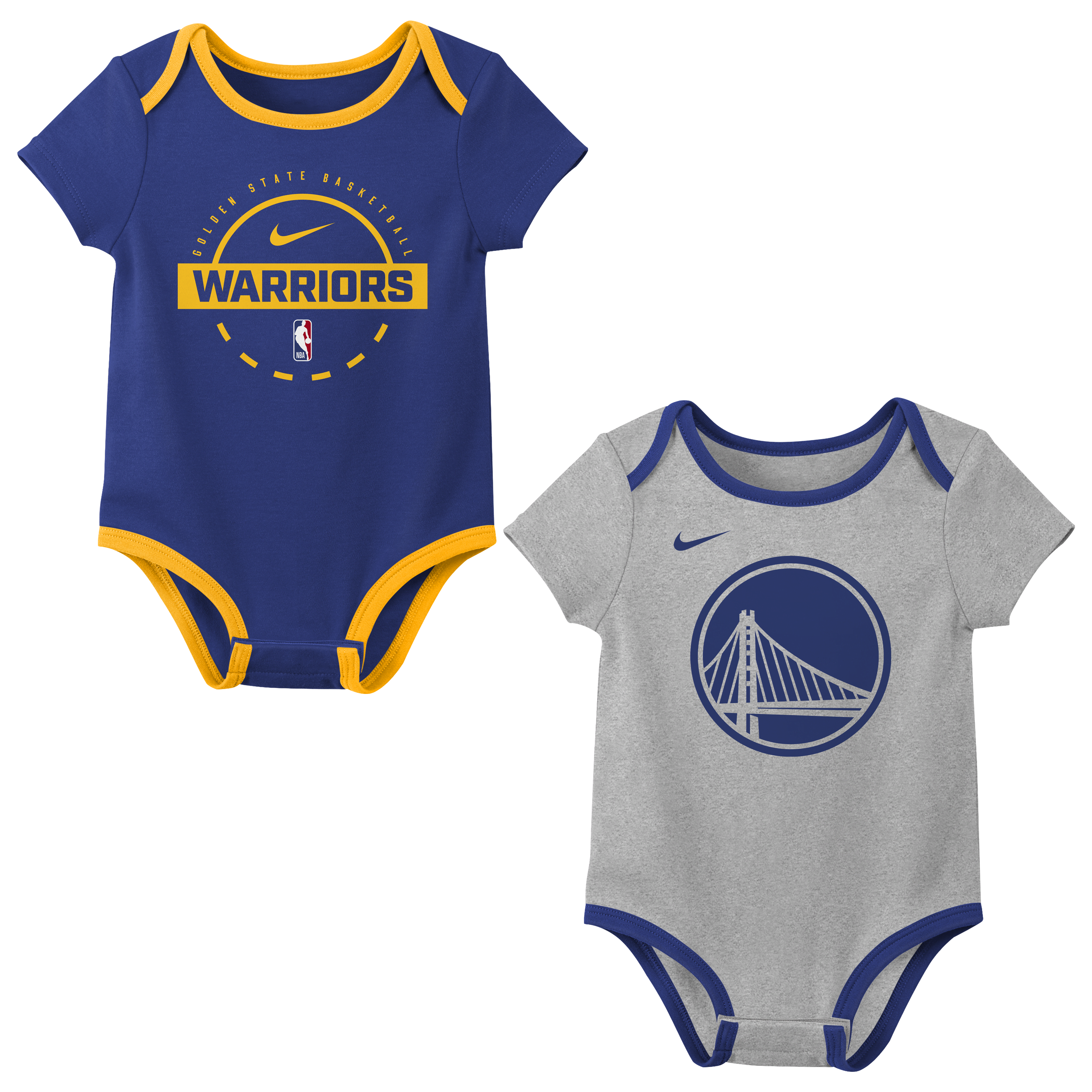 Nike "Golden State Warriors" Baby (0-3M) NBA Bodysuit (2-Pack)