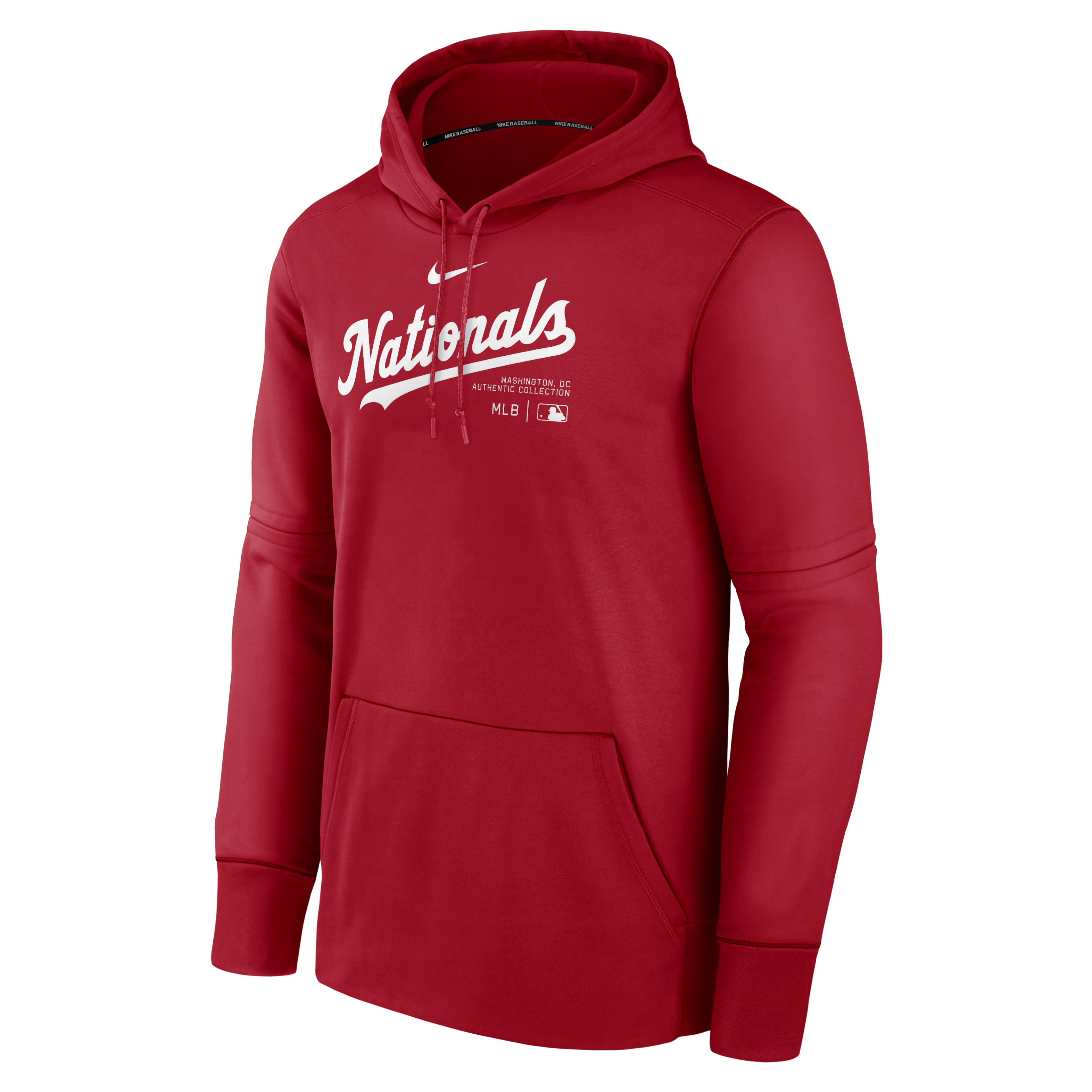 Washington Nationals Authentic Collection Practice Men's Nike Therma MLB Pullover Hoodie