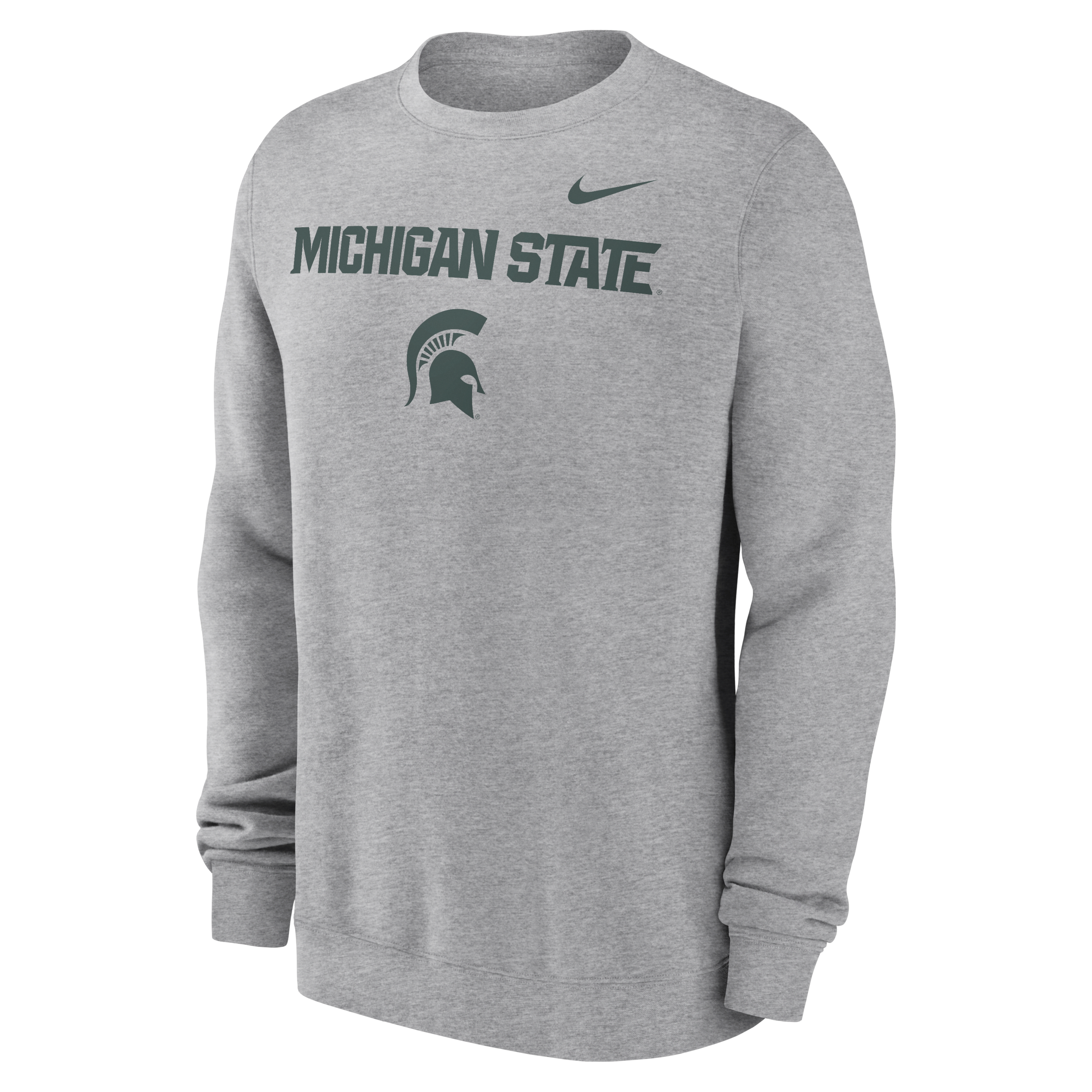 Michigan State Spartans Primetime Primary Stack Men's Nike College Pullover Crew