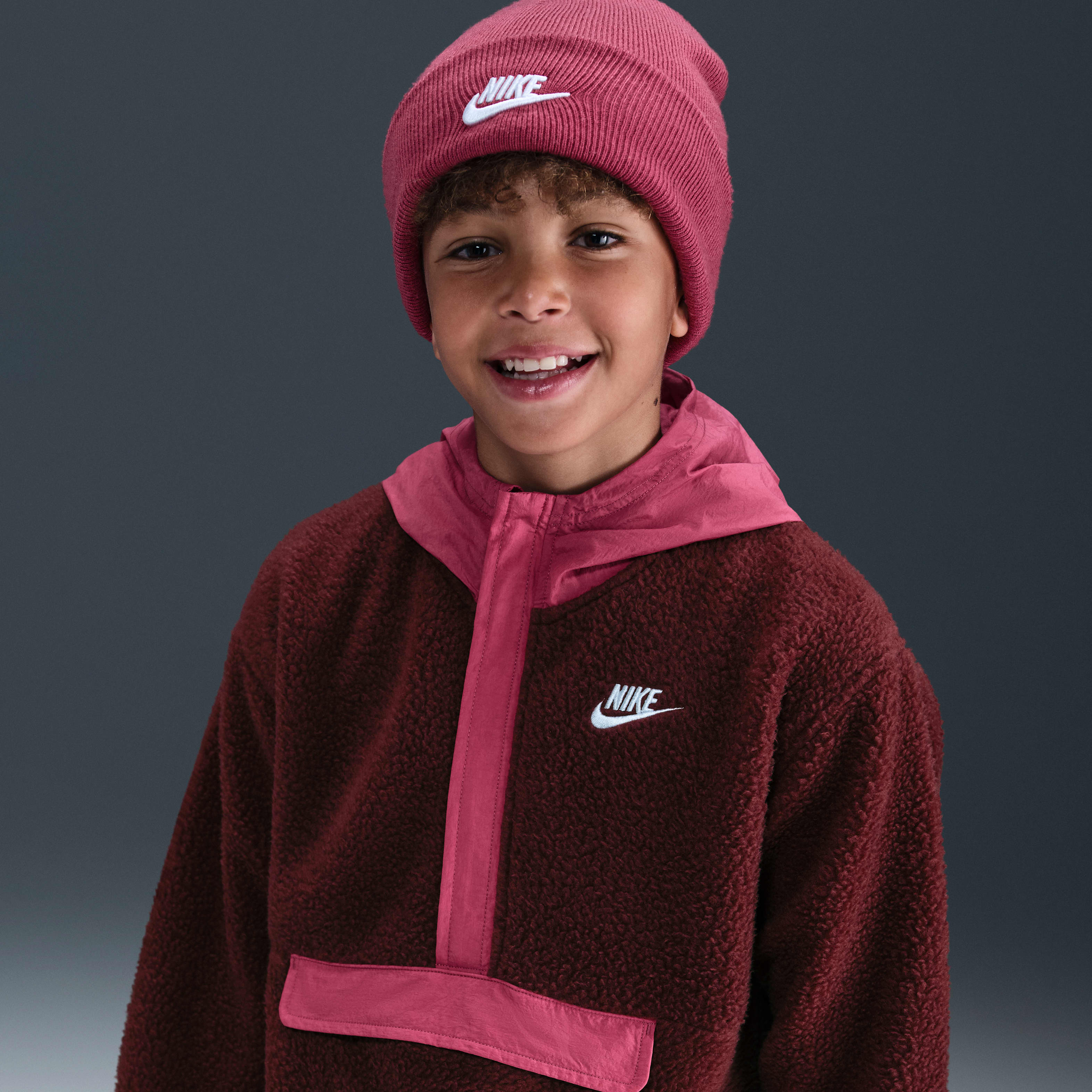 Nike Sportswear Club Fleece Big Kids' Loose 1/4-Zip Hoodie