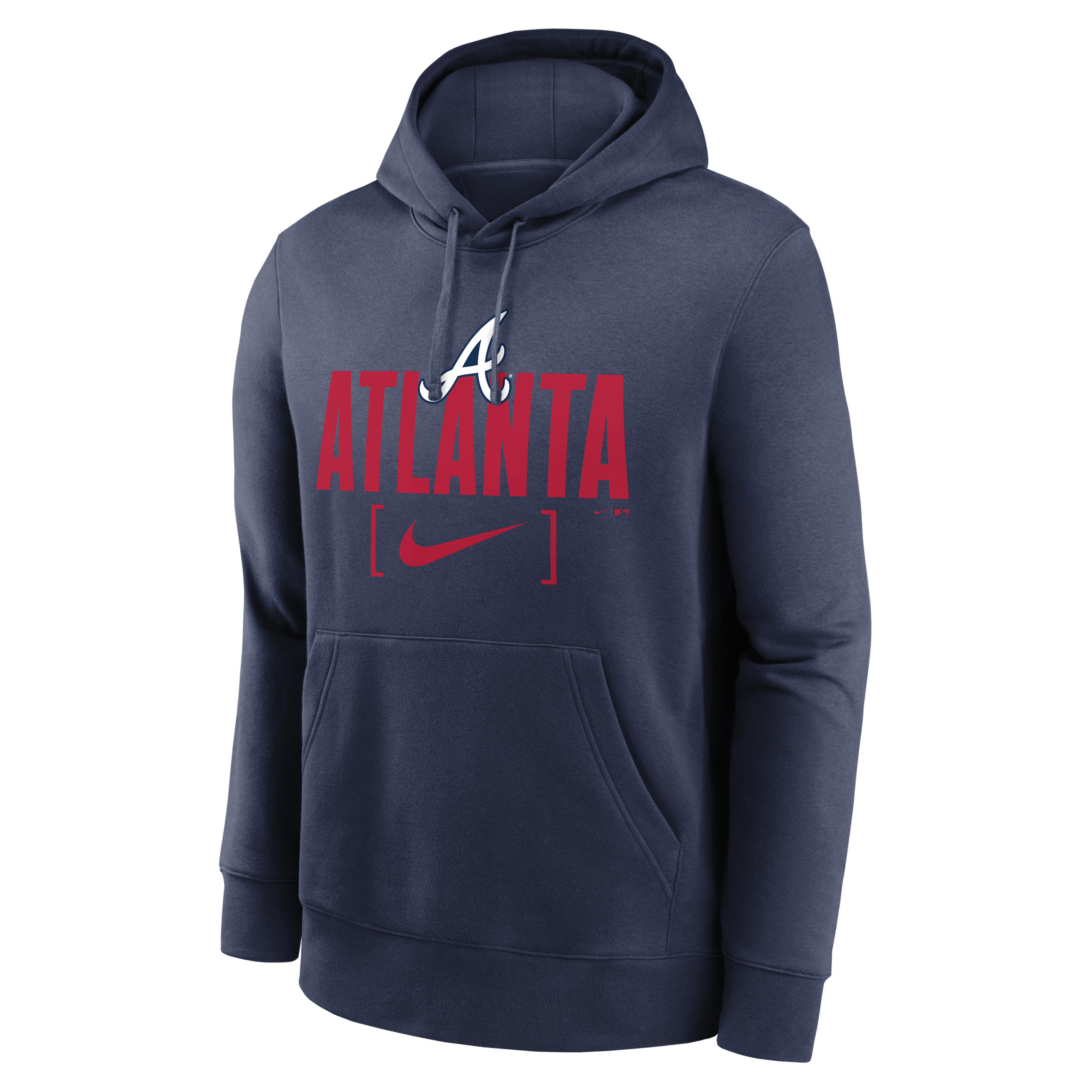 Atlanta Braves Club Slack Men's Nike MLB Pullover Hoodie