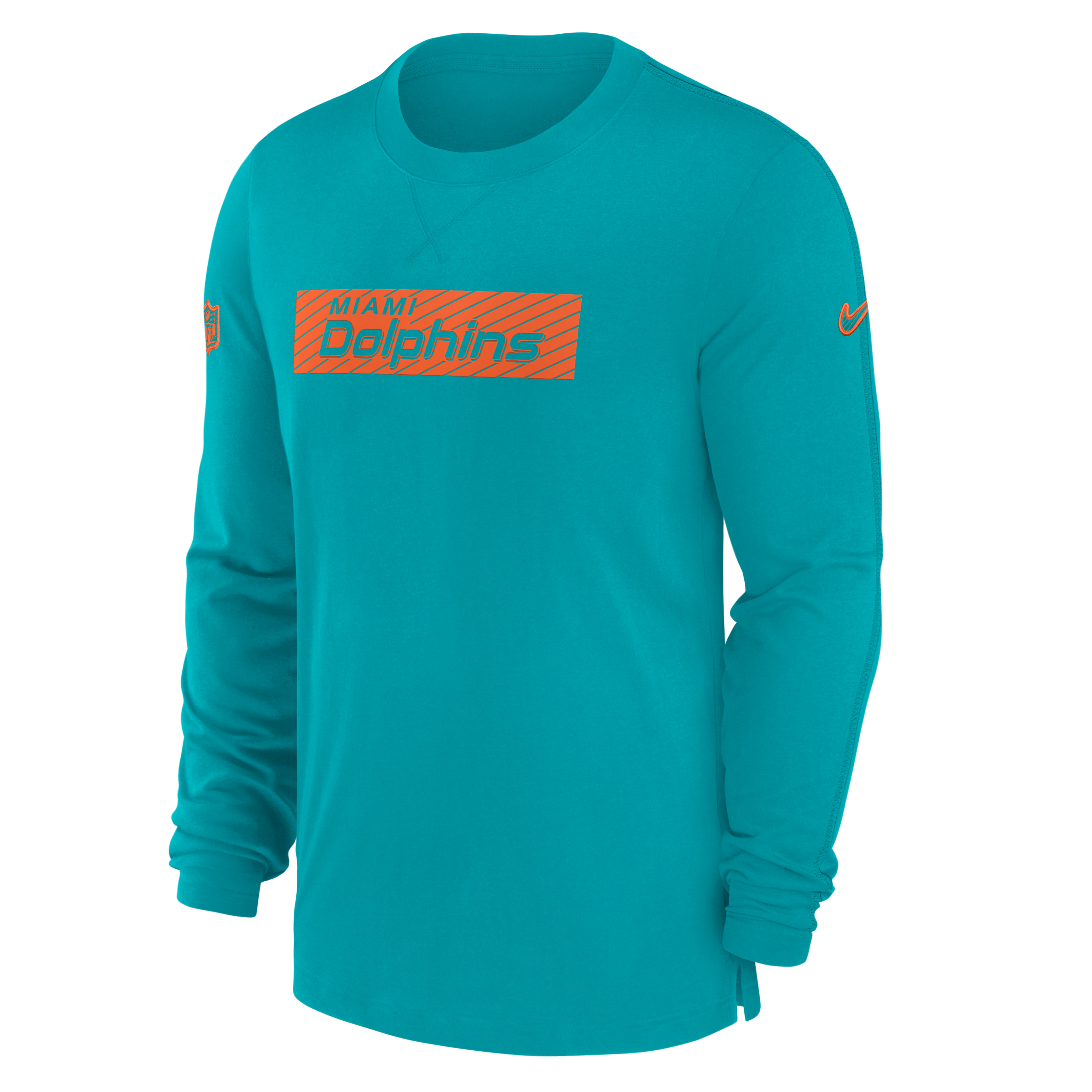 Miami Dolphins Sideline Player Team Issue Men’s Nike Dri-FIT Long-Sleeve Top