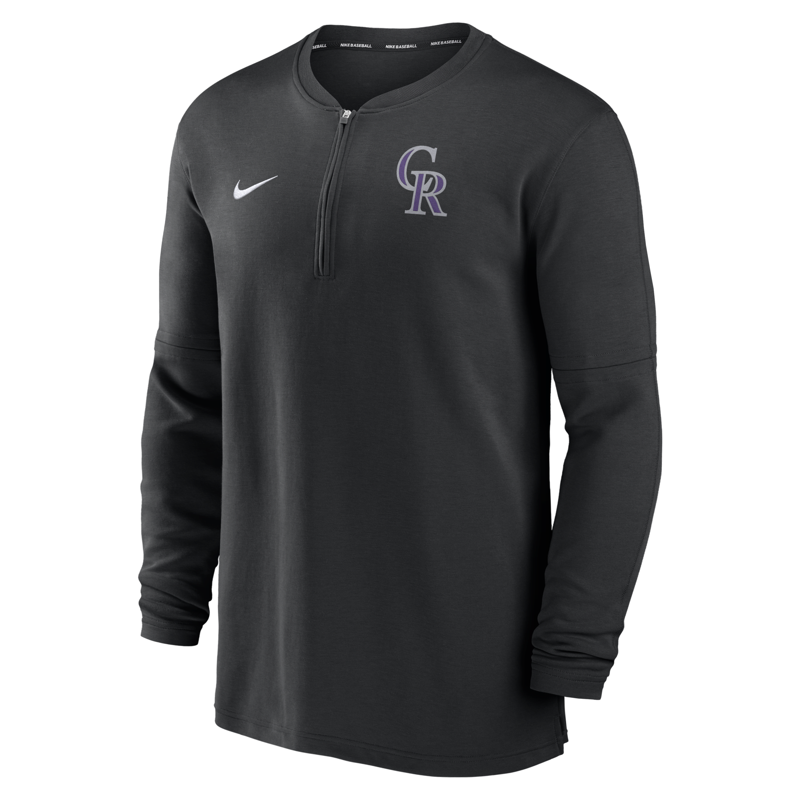 Colorado Rockies Authentic Collection Game Time Men's Nike Dri-FIT MLB 1/2-Zip Long-Sleeve Top