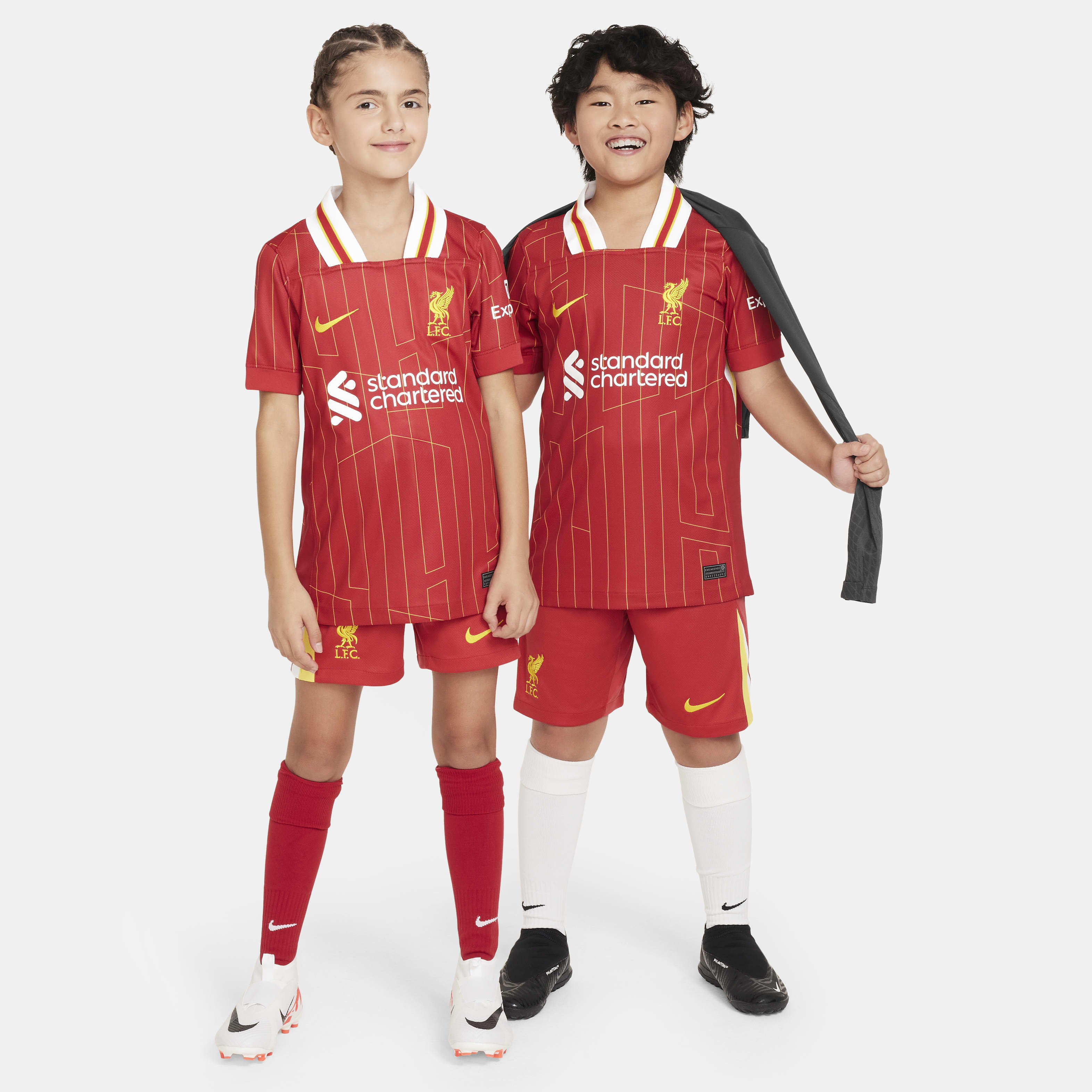 Liverpool FC 2024/25 Stadium Home Big Kids' Nike Dri-FIT Soccer Replica Jersey