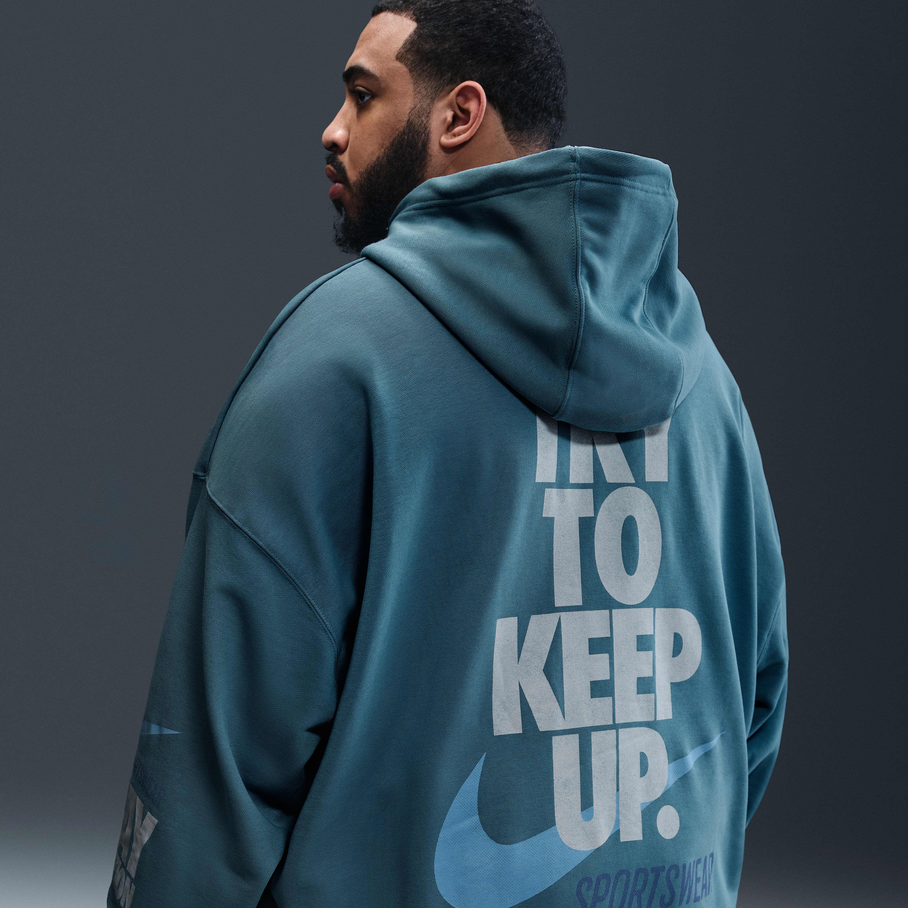 Nike Club Men's Oversized French Terry Pullover Hoodie