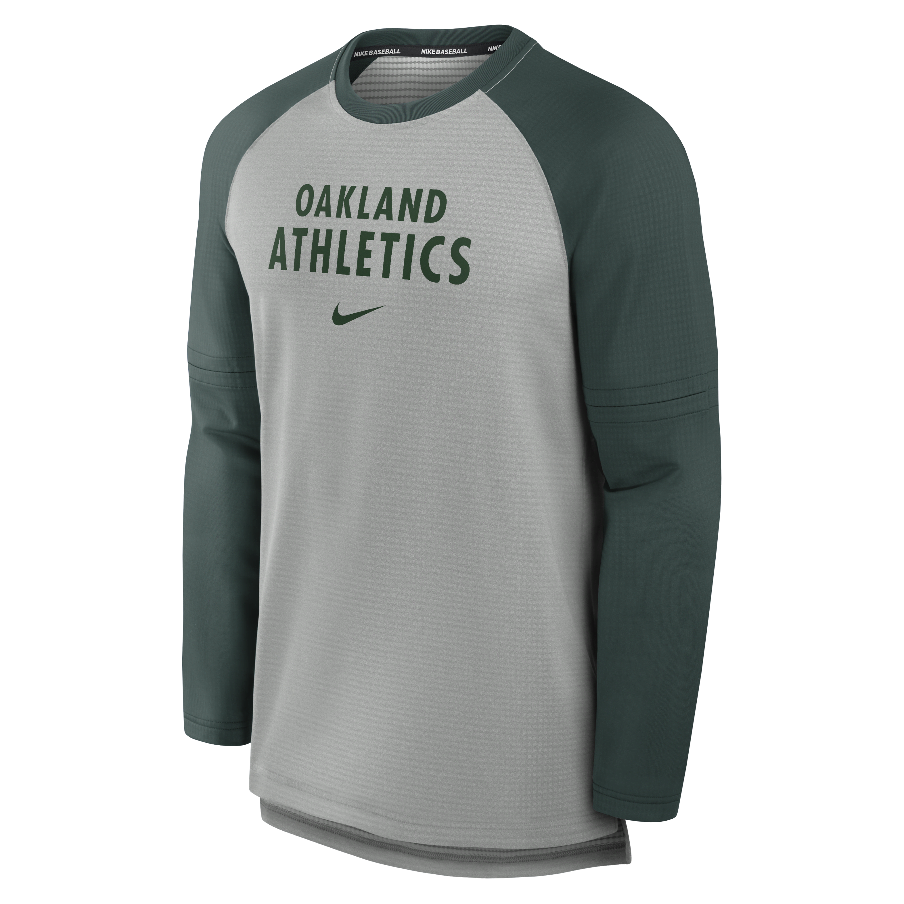 Oakland Athletics Authentic Collection Game Time Men's Nike Breathe MLB Long-Sleeve T-Shirt