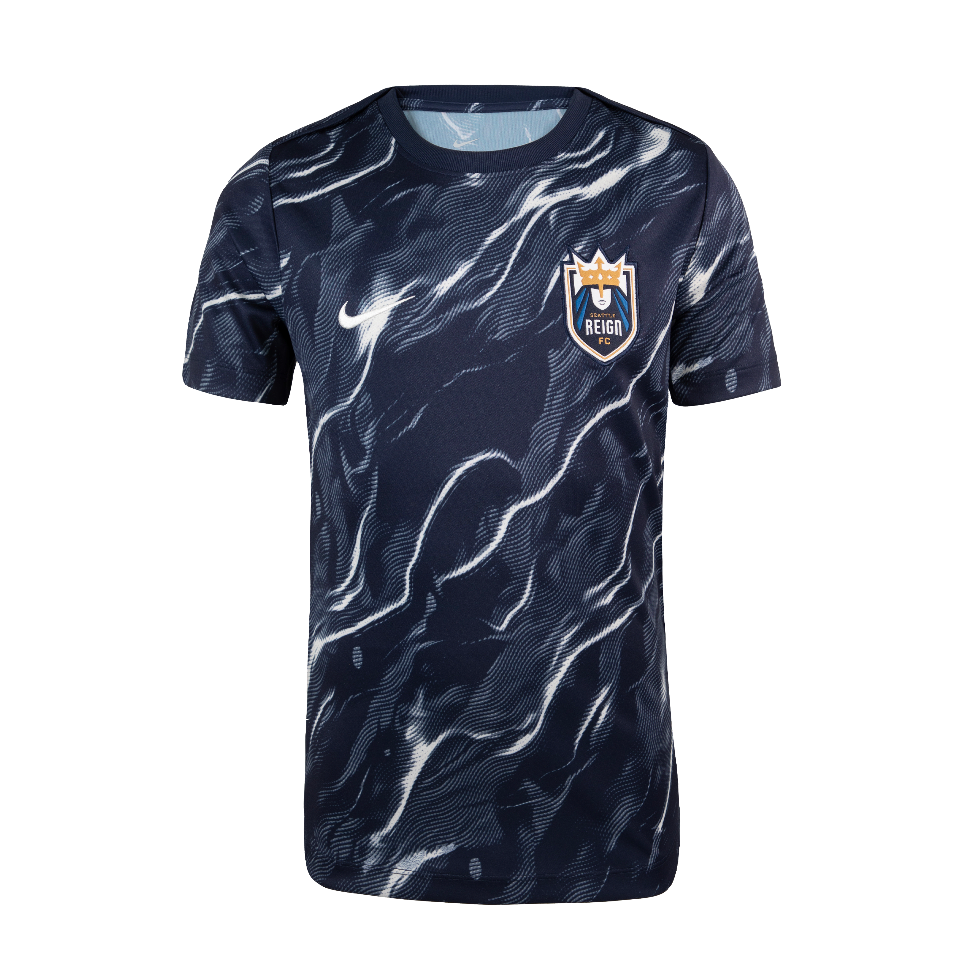 Seattle Reign 2025 Big Kids' Nike NWSL Short-Sleeve Pre-Match Top