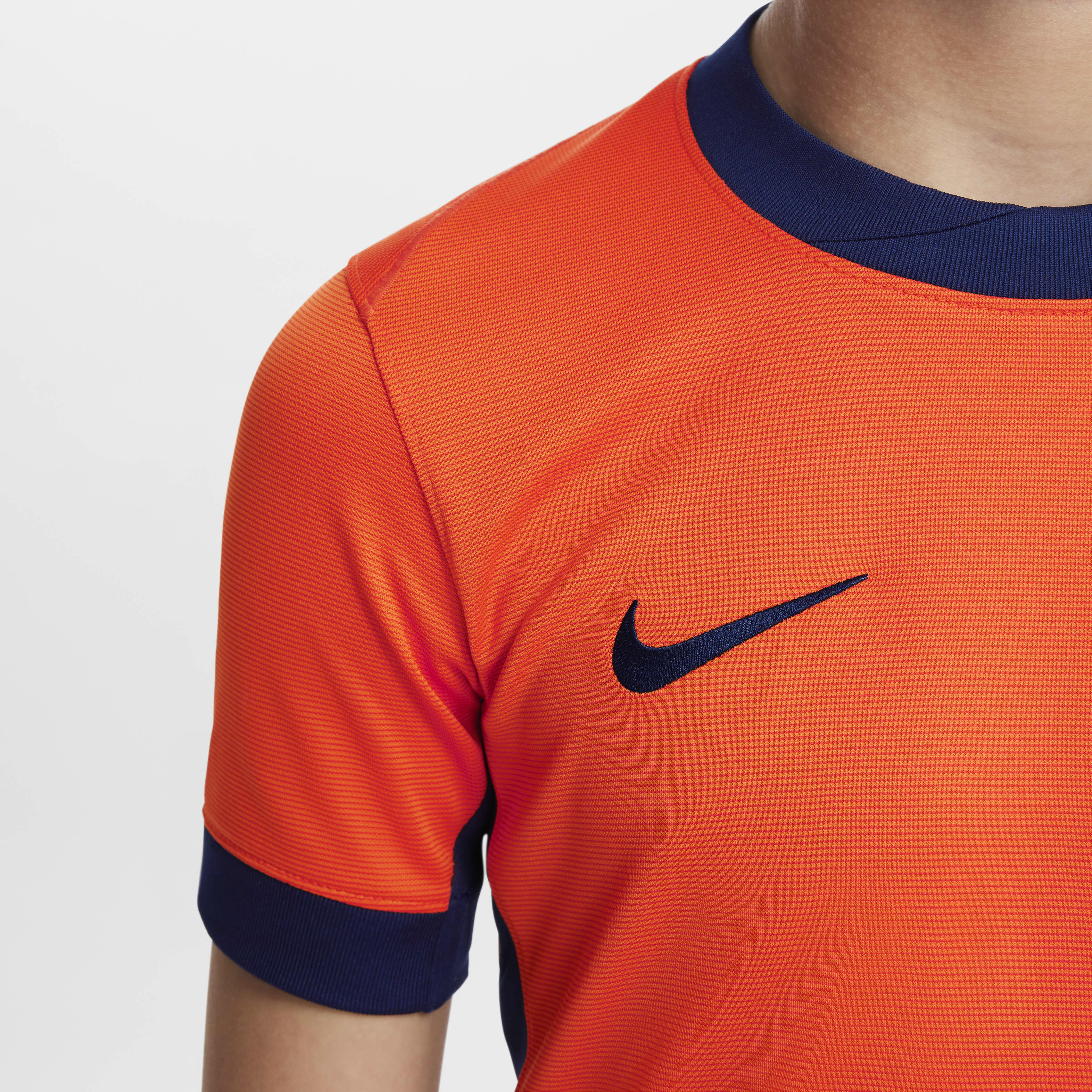 Netherlands (Men's Team) 2024/25 Stadium Home Big Kids' Nike Dri-FIT Soccer Replica Jersey