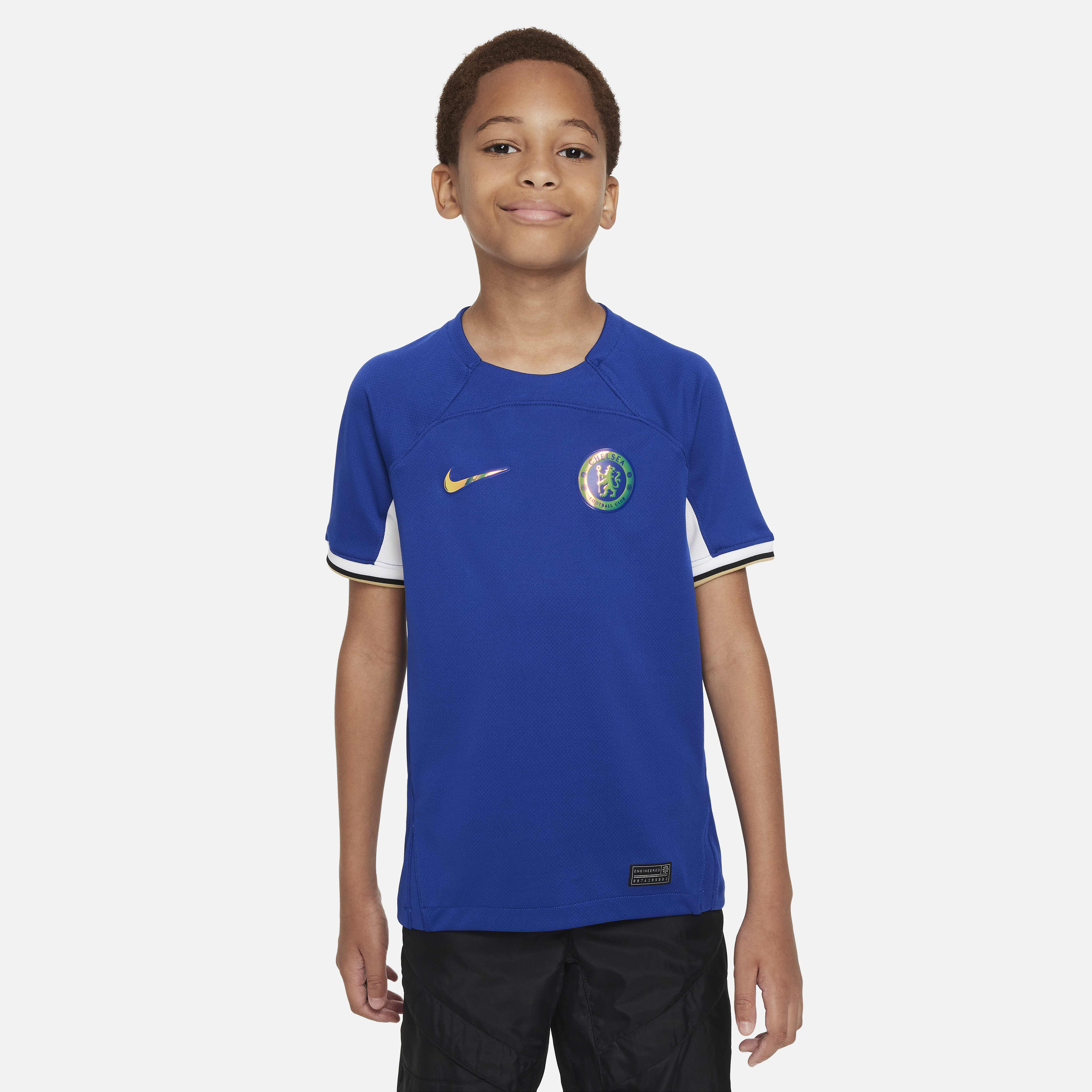 Chelsea FC 2023/24 Stadium Home Big Kids' Nike Dri-FIT Soccer Jersey