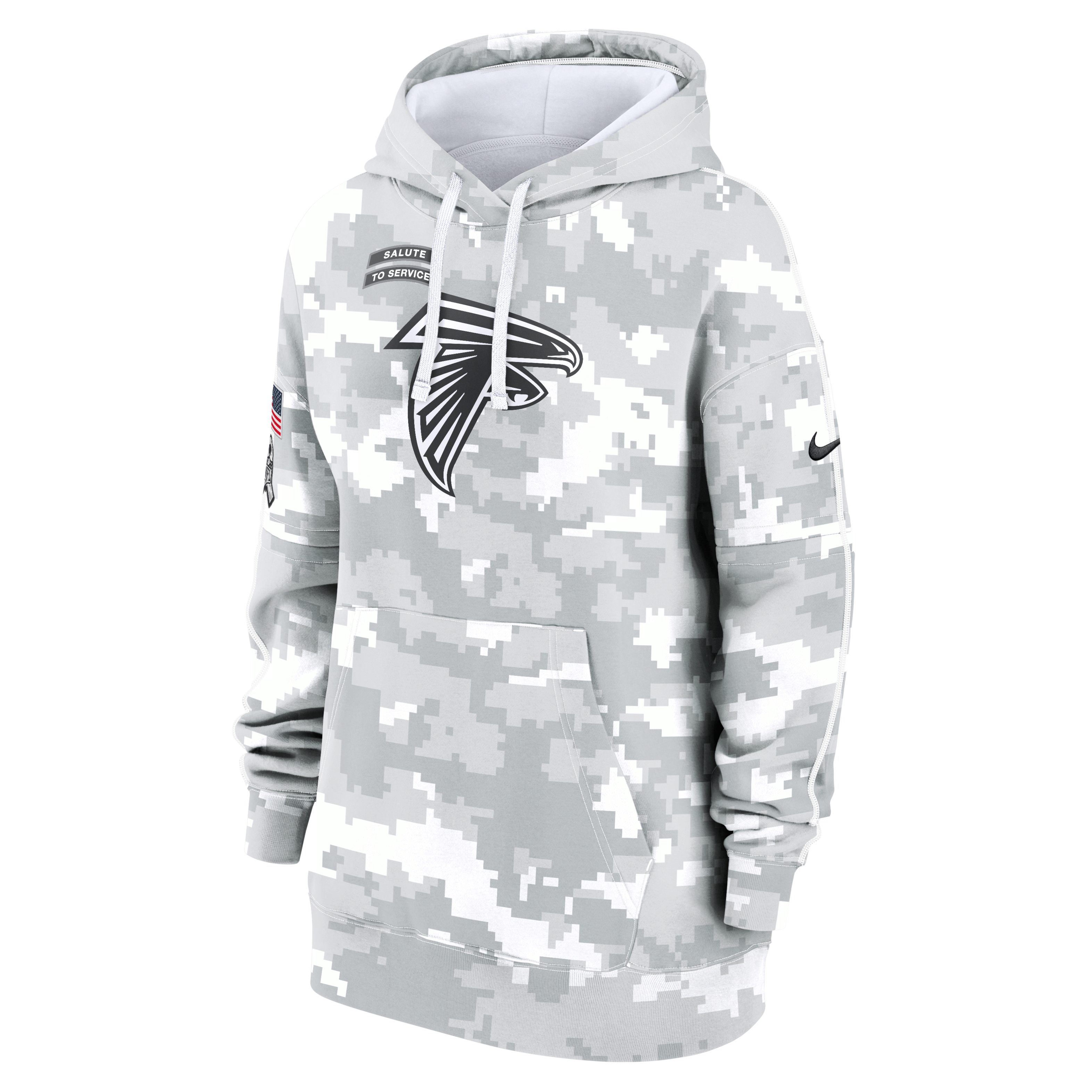 Atlanta Falcons Salute to Service Primary Edge Club Women's Nike NFL Pullover Hoodie