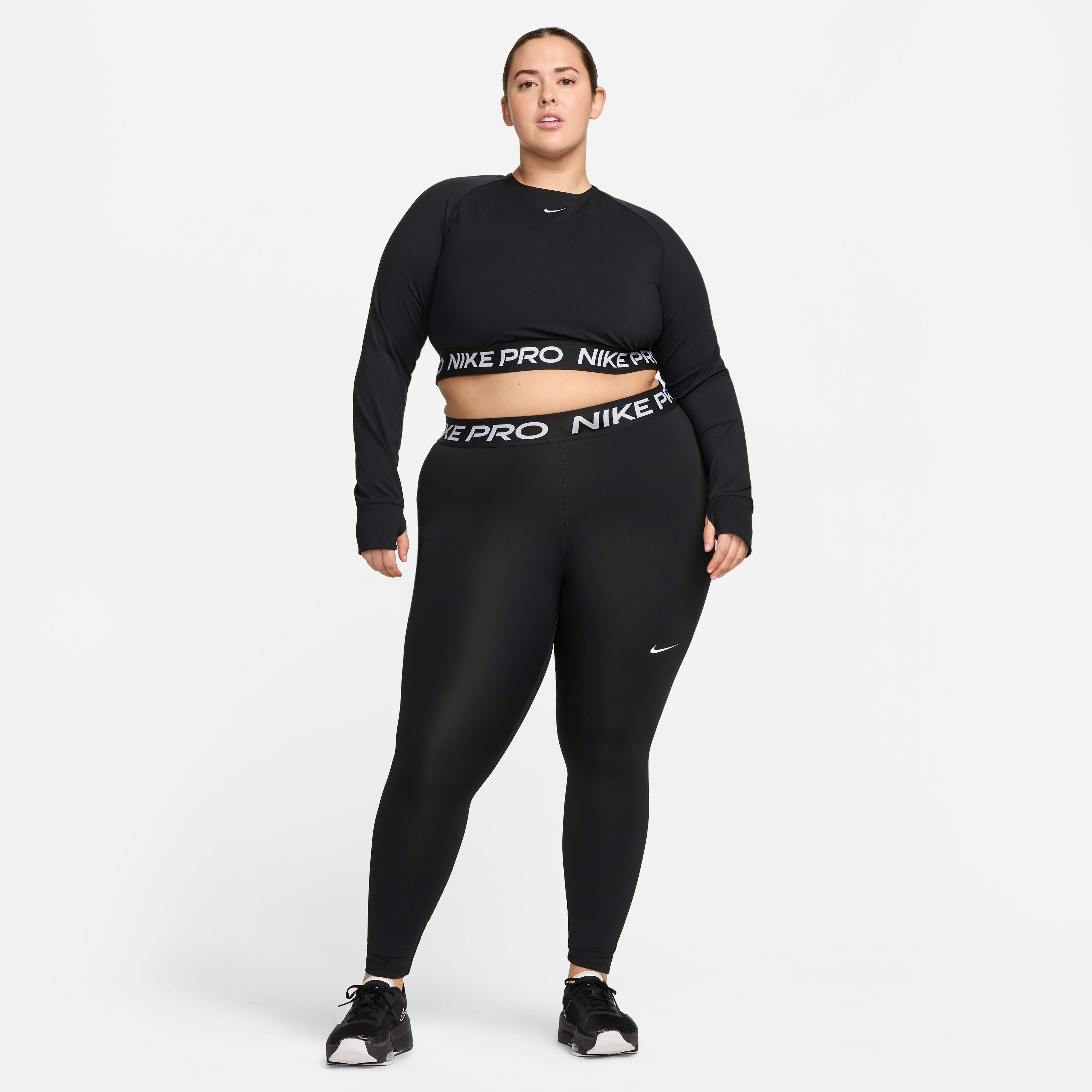 nike women's aeroadapt pro long sleeve crop top