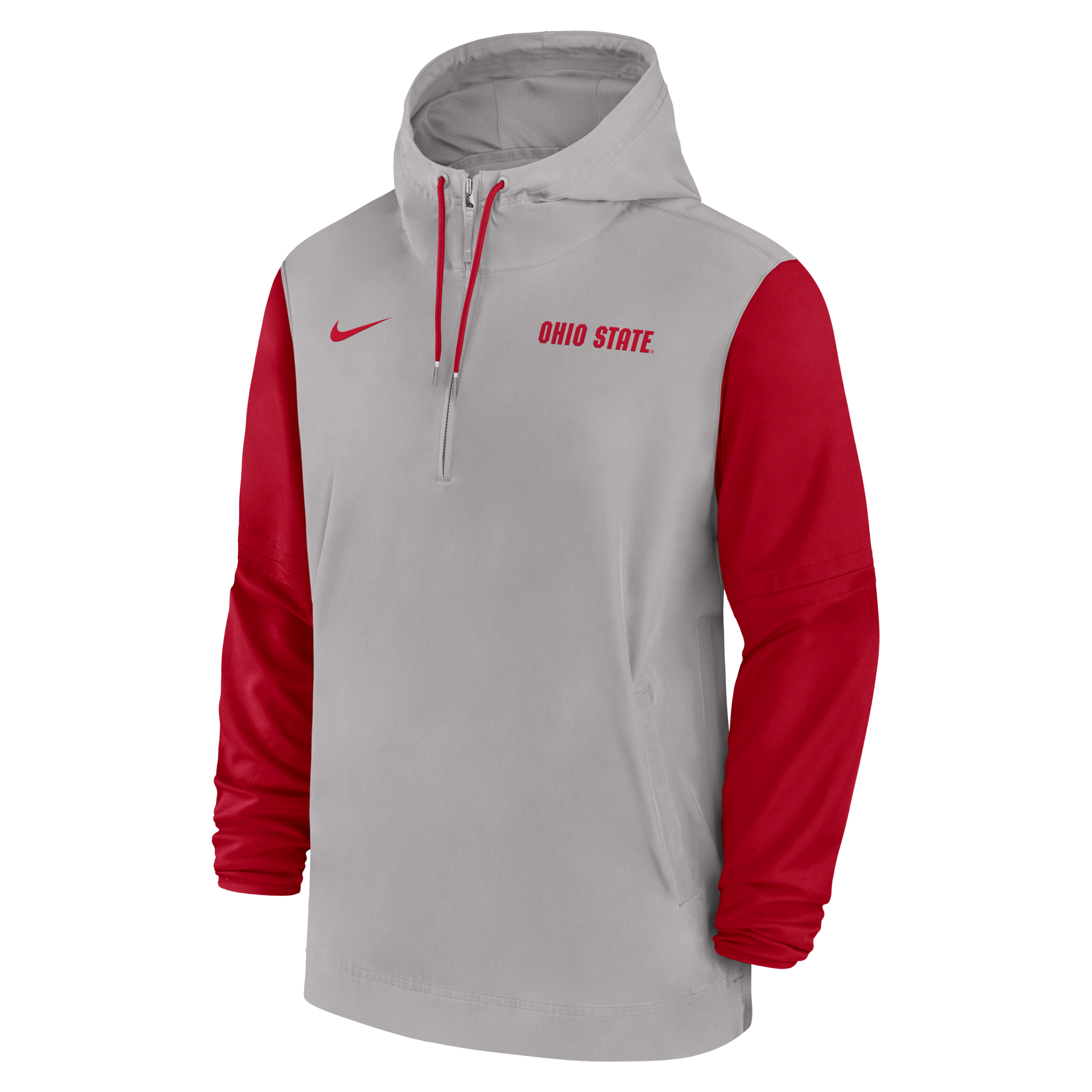 Ohio State Buckeyes Sideline Pre-Game Player Men's Nike College 1/2-Zip Hooded Jacket