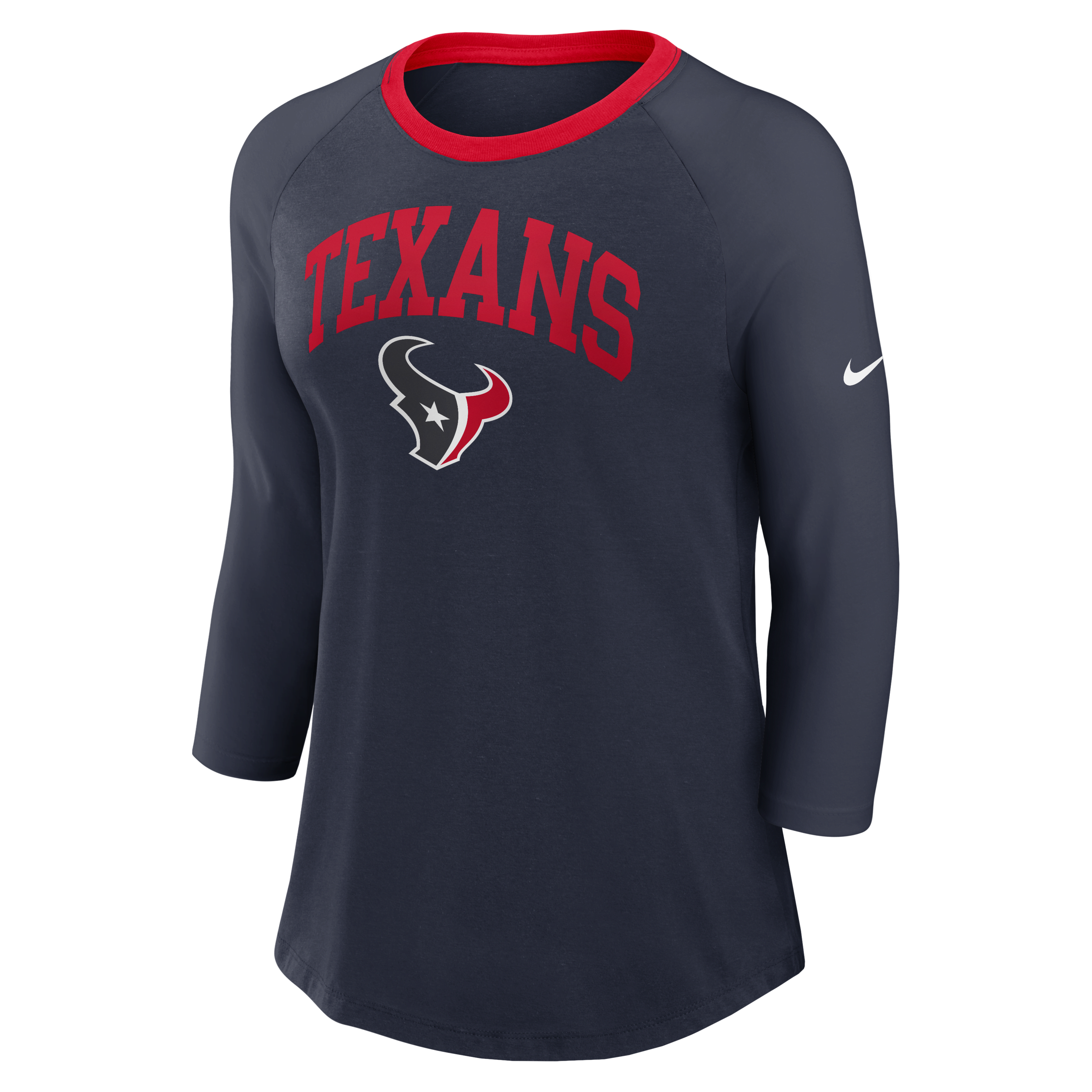 Houston Texans Women's Nike NFL 3/4-Sleeve T-Shirt