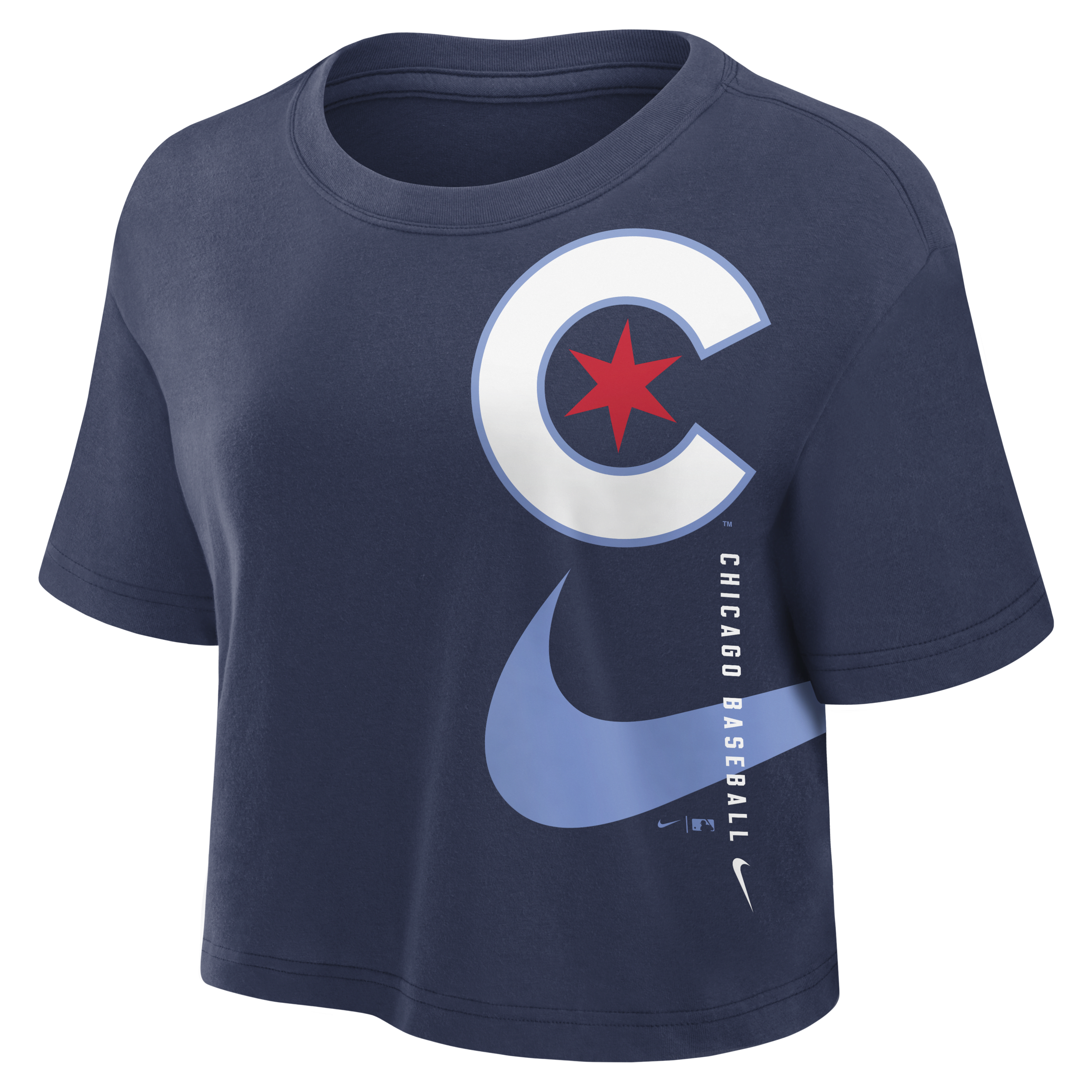 Chicago Cubs City Connect Women's Nike Dri-FIT MLB Cropped T-Shirt