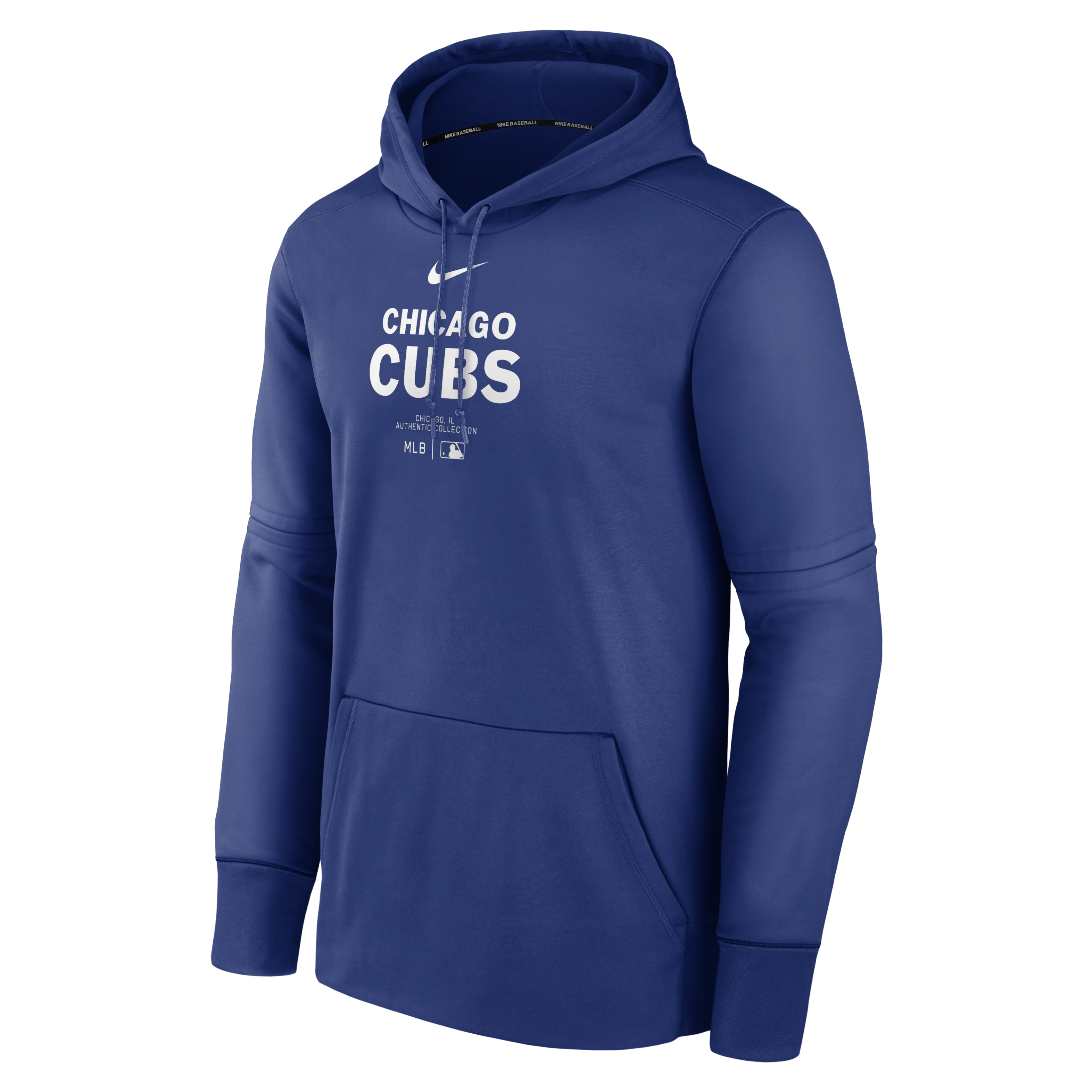 Chicago Cubs Authentic Collection Practice Men's Nike Therma MLB Pullover Hoodie