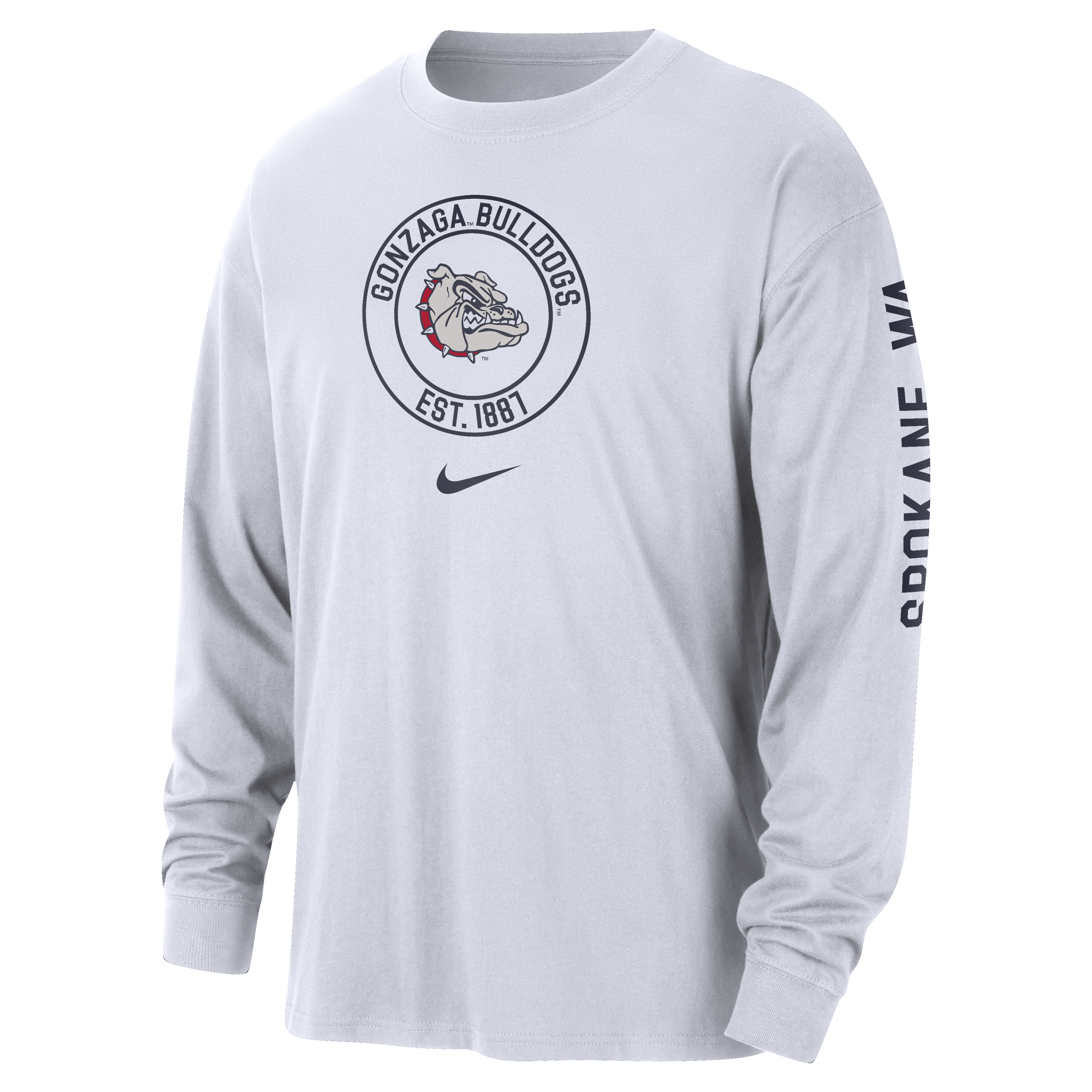 Gonzaga Max90 Men's Nike College Long-Sleeve T-Shirt