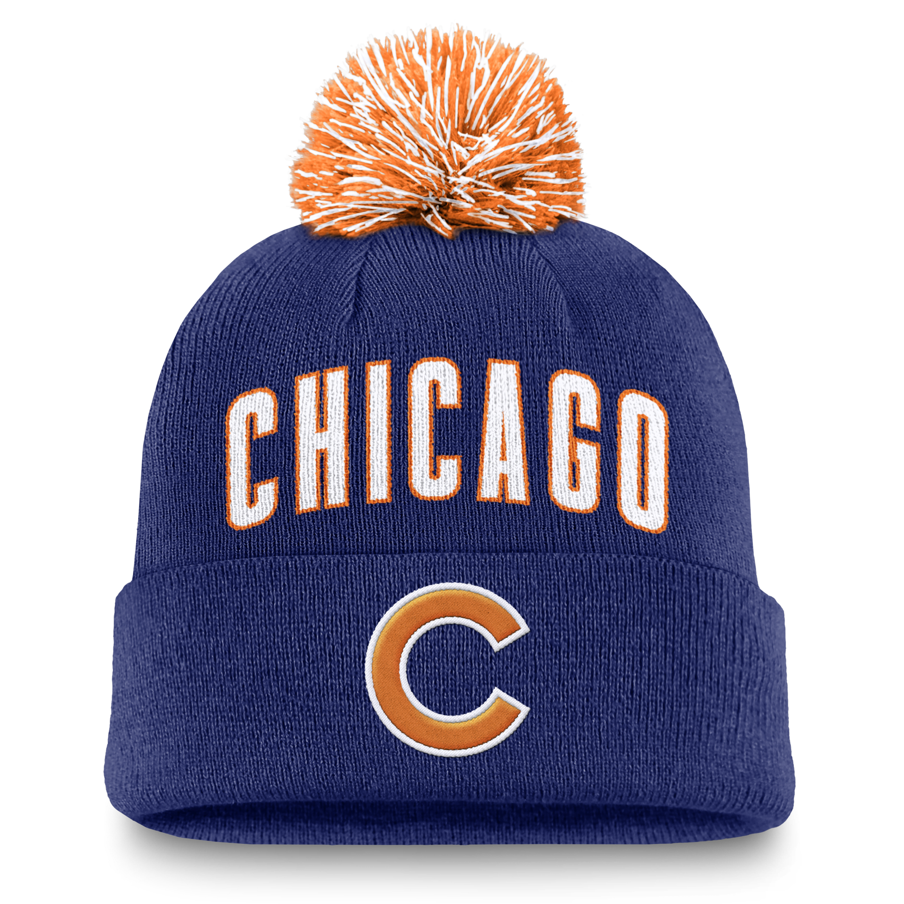 Chicago Cubs Peak Men's Nike MLB Cuffed Pom Beanie