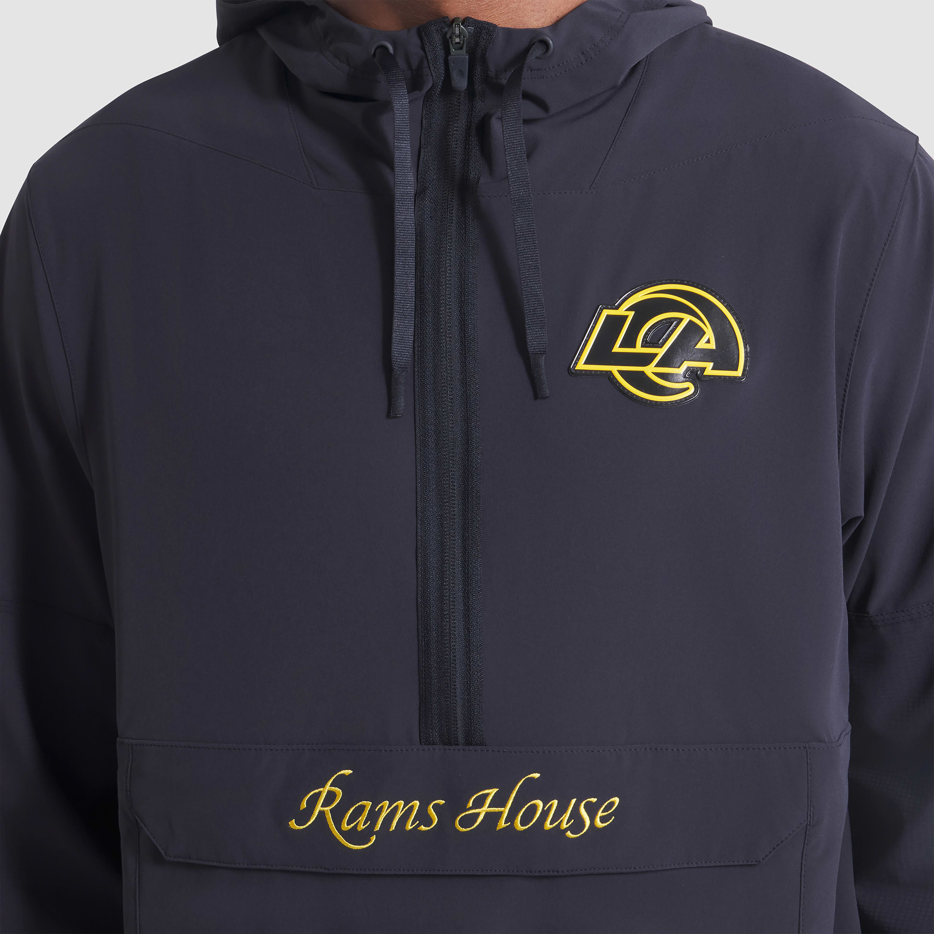 Los Angeles Rams Rivalries Collection Sideline Anorak Men's Nike NFL 1/2-Zip Hooded Jacket