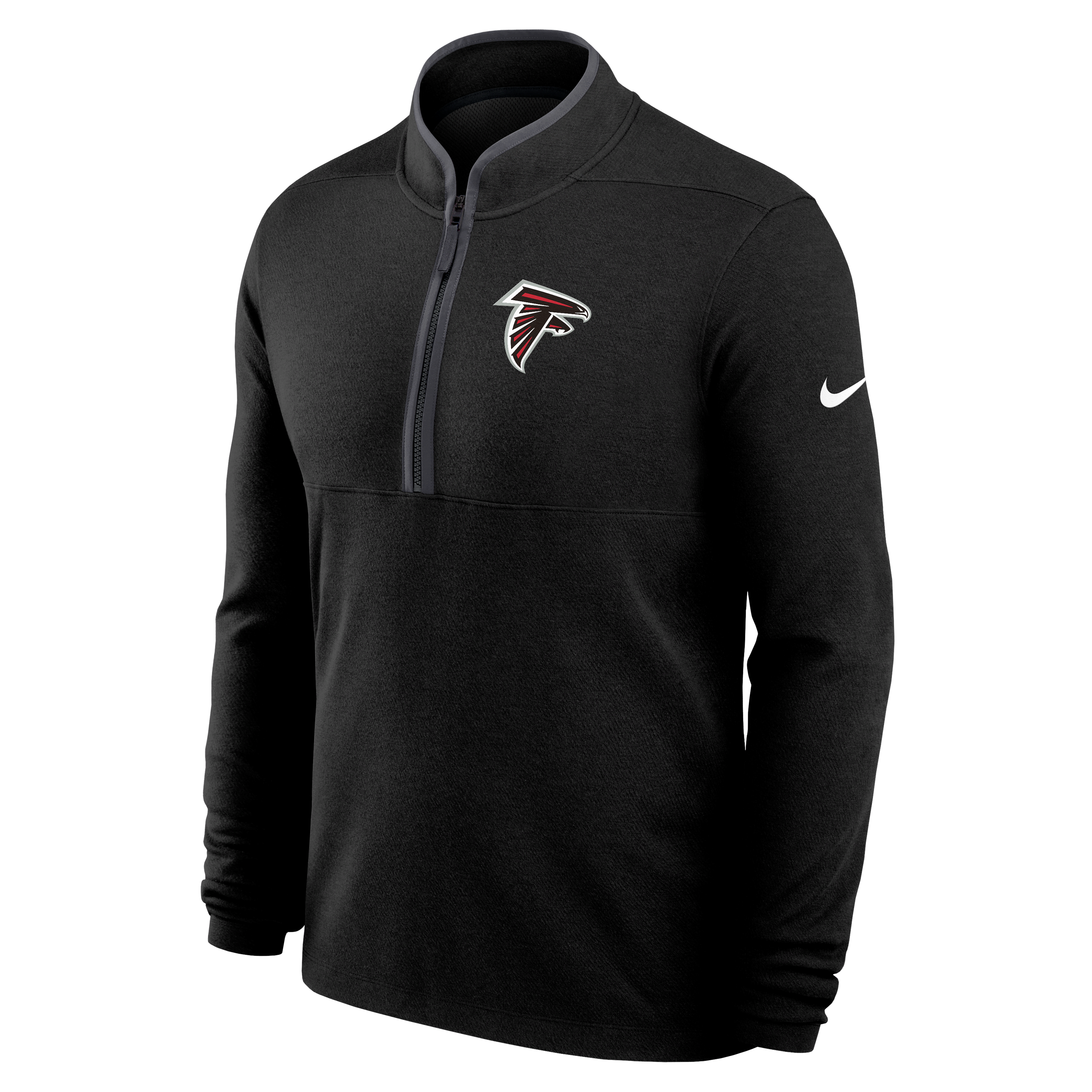 Atlanta Falcons Logo Victory Men's Nike Dri-FIT NFL 1/2-Zip Long-Sleeve Top